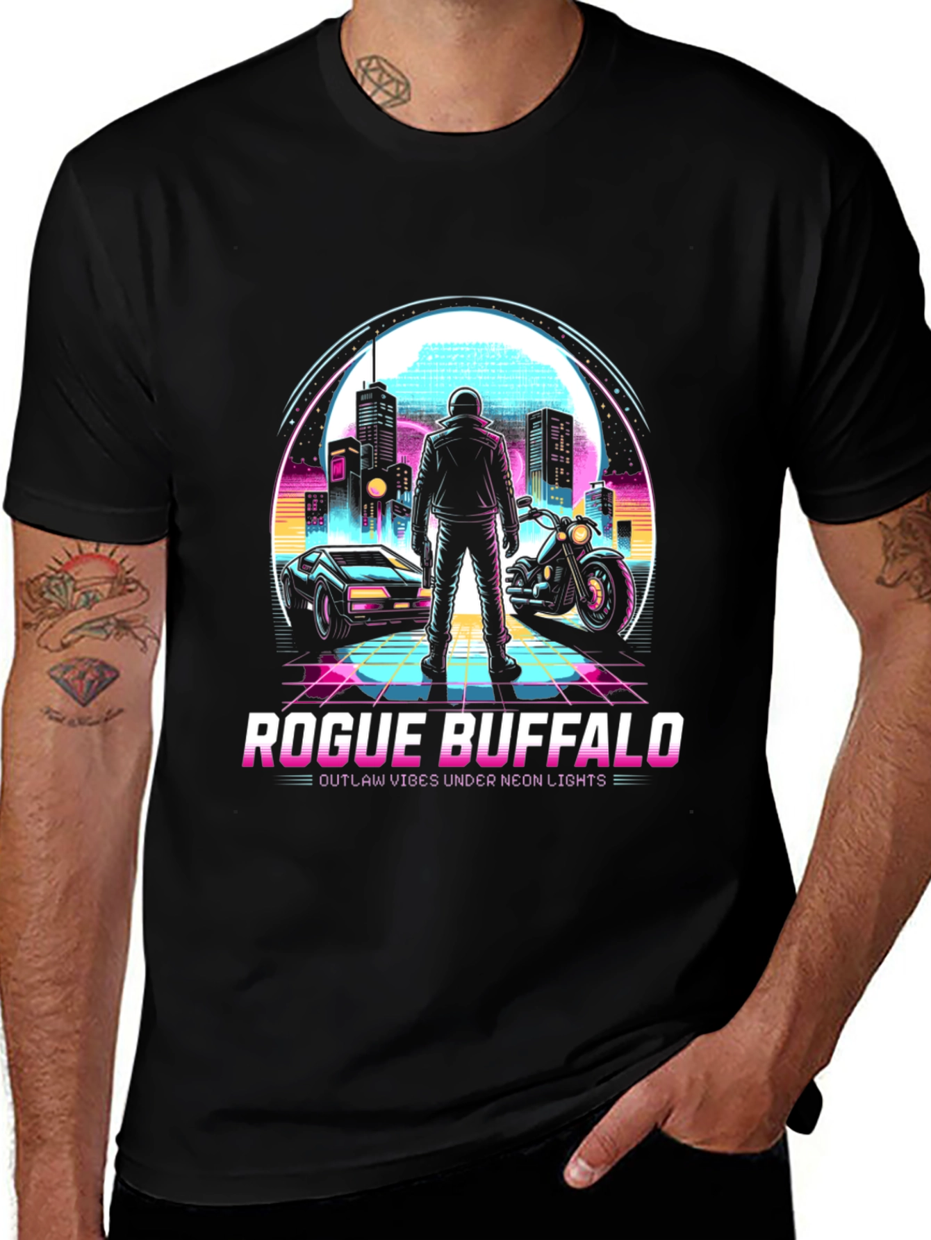 Rogue Buffalo Neon Lights T-Shirt