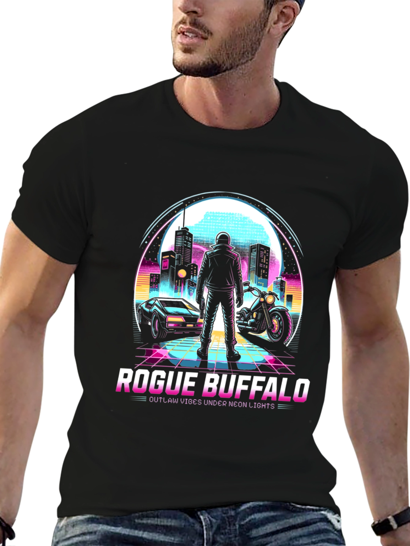 Rogue Buffalo Neon Lights T-Shirt
