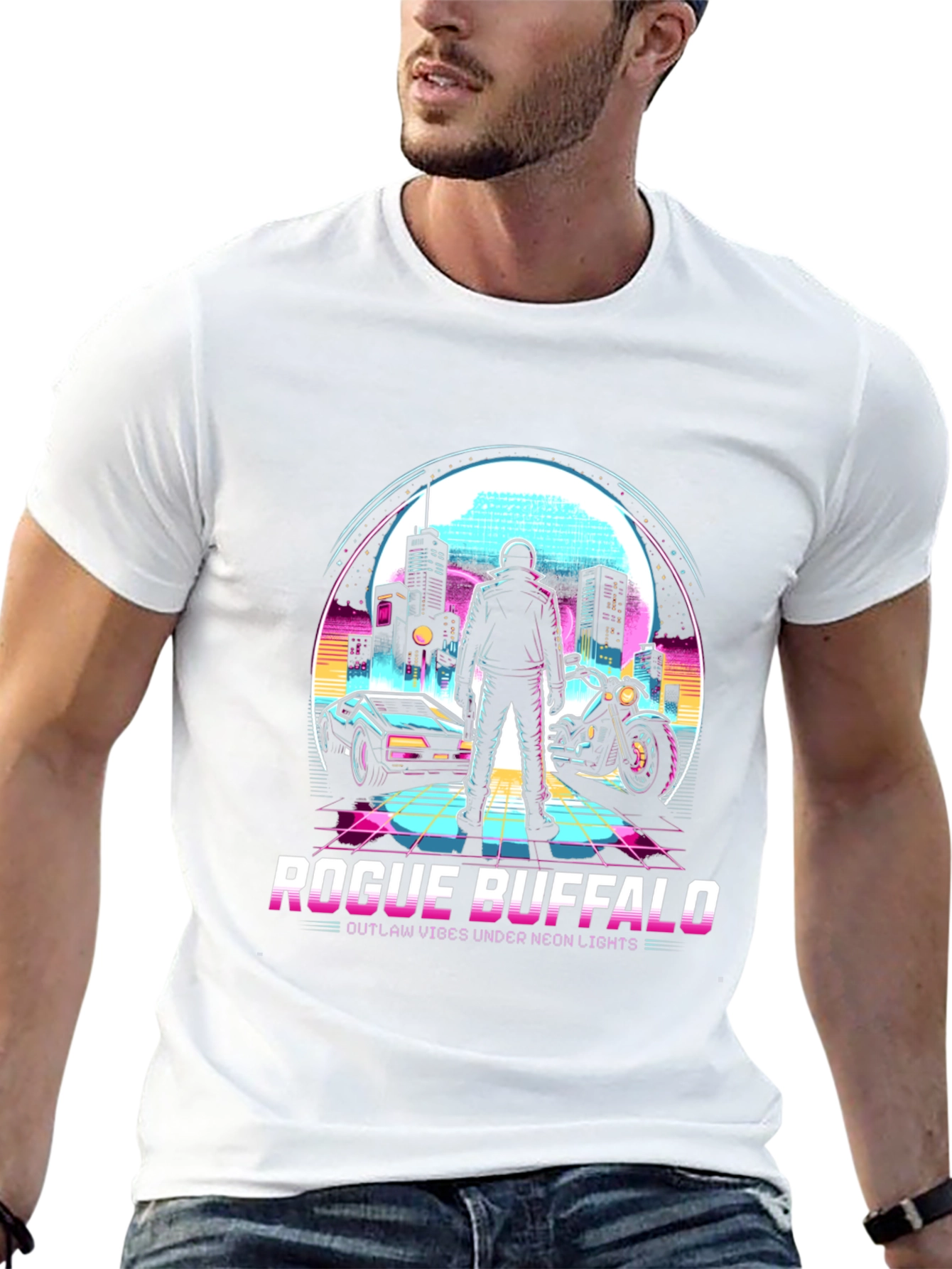 Rogue Buffalo Neon Lights T-Shirt