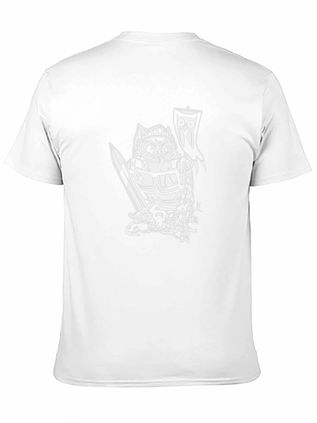 Owl Knight Graphic Tee - Black Cotton T-Shirt