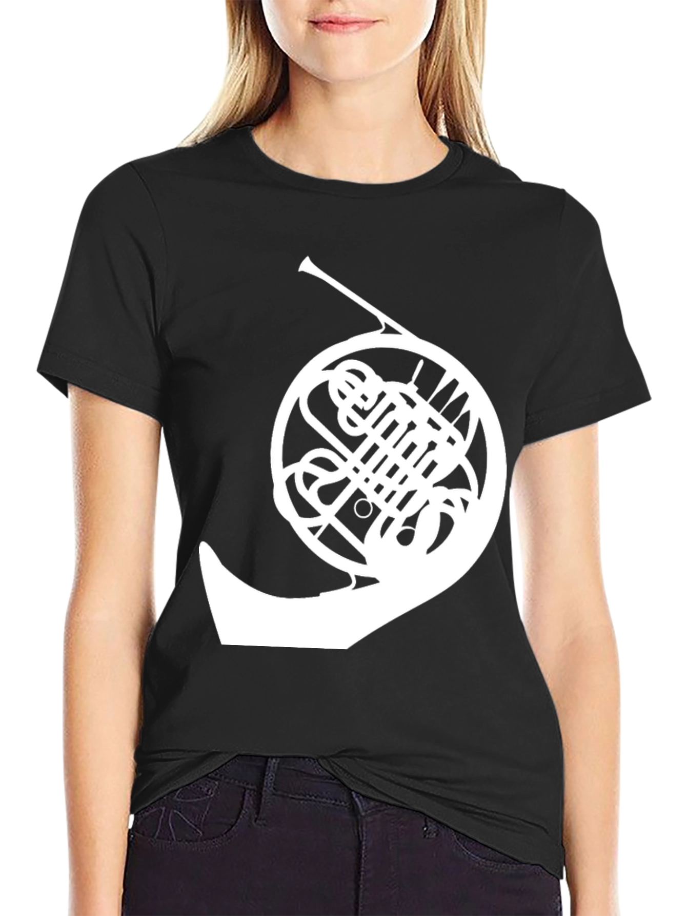 French Horn Graphic T-Shirt - Musician Tee