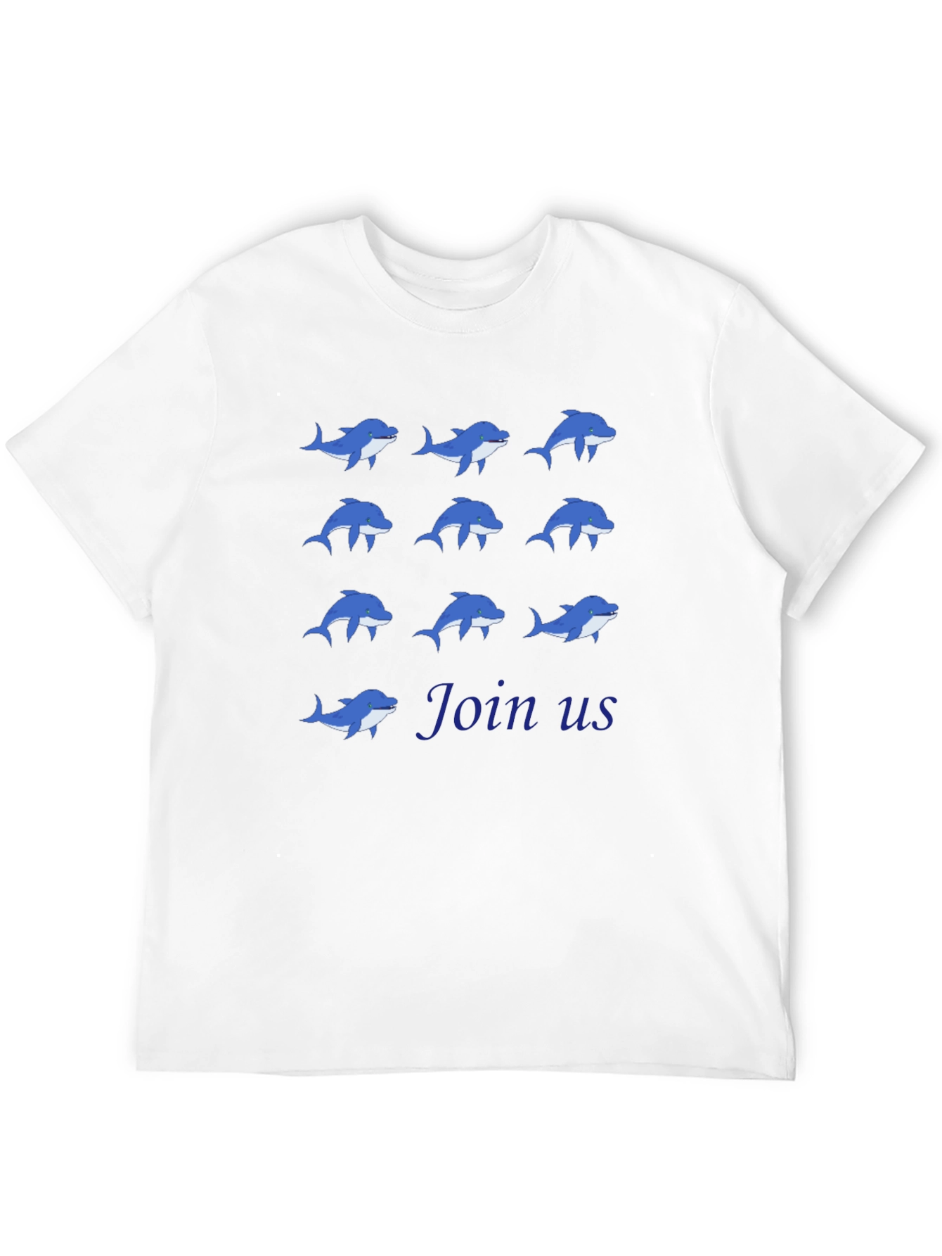 Dolphin Pattern T-Shirt - Join Us!