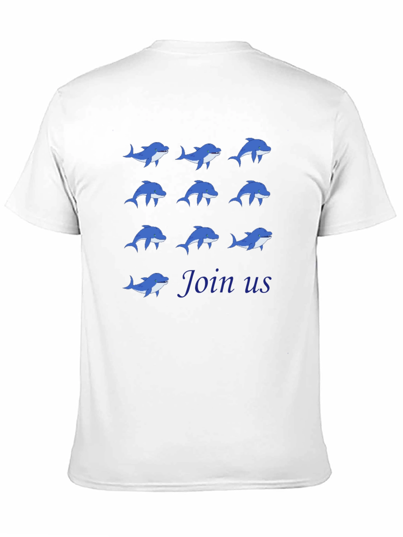 Dolphin Pattern T-Shirt - Join Us!