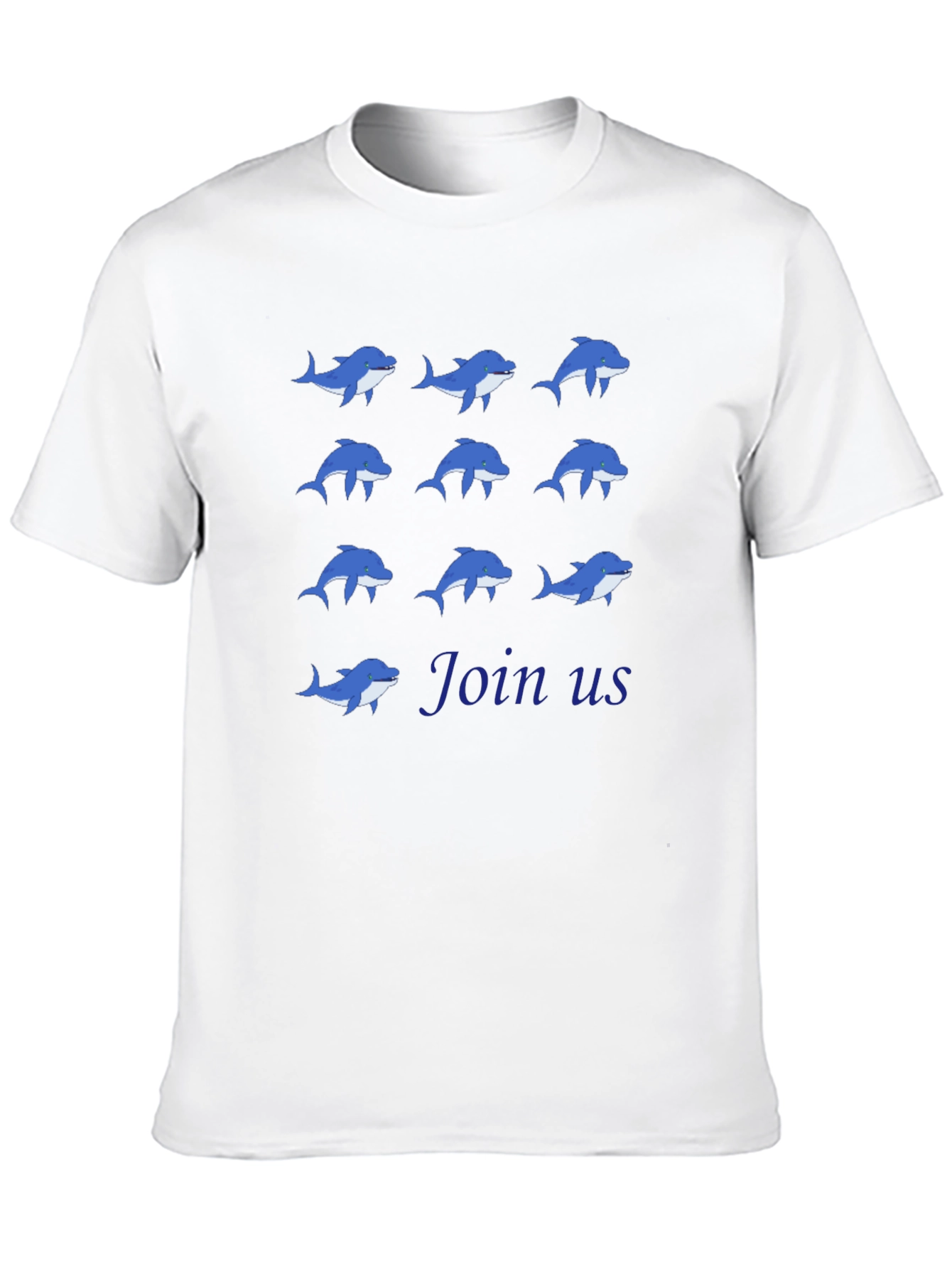 Dolphin Pattern T-Shirt - Join Us!