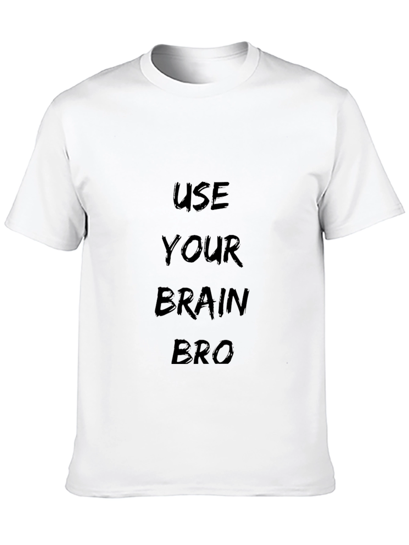 Use Your Brain Bro Black Graphic Tee