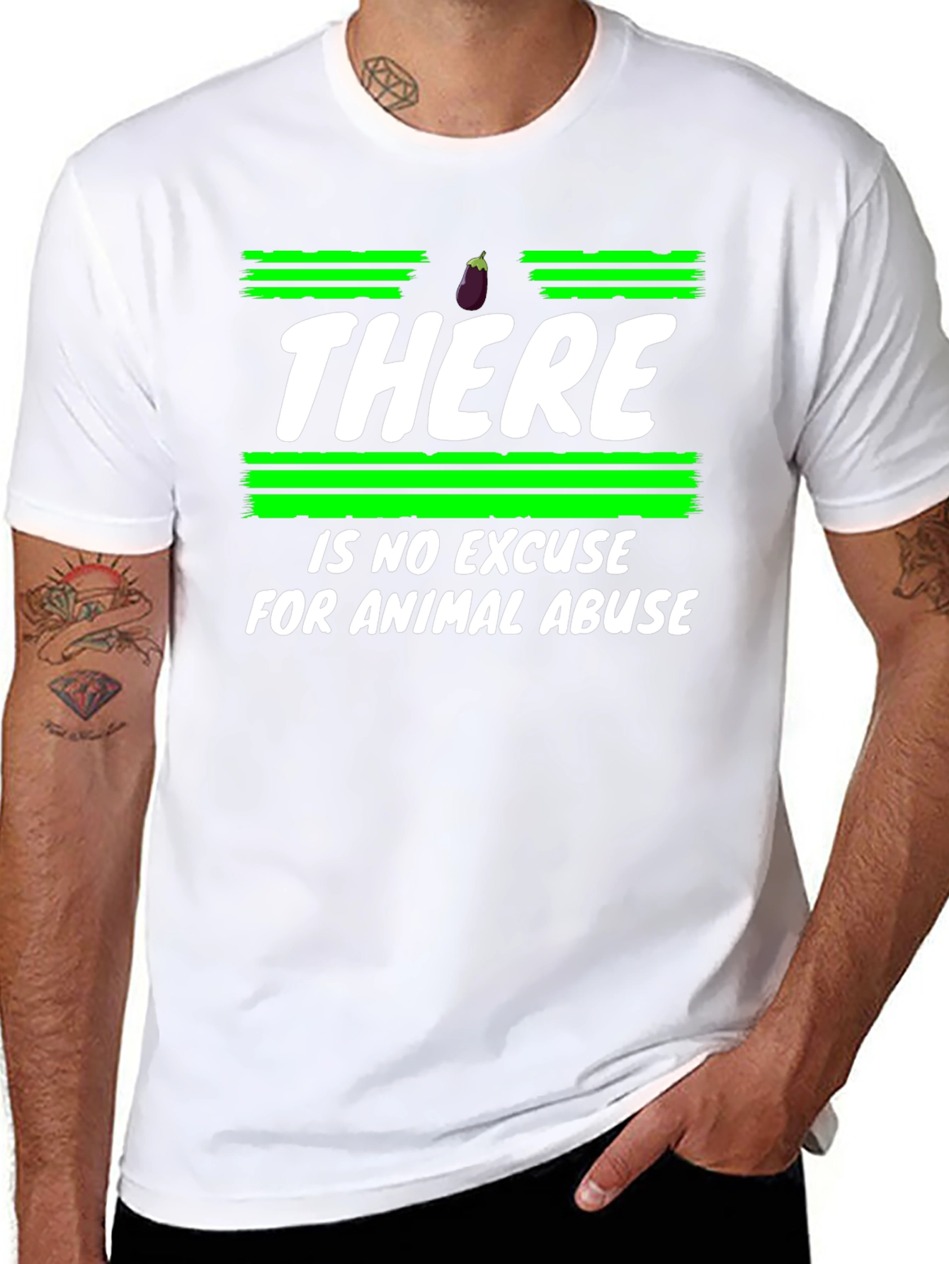 Animal Rights T-Shirt - No Excuse for Abuse