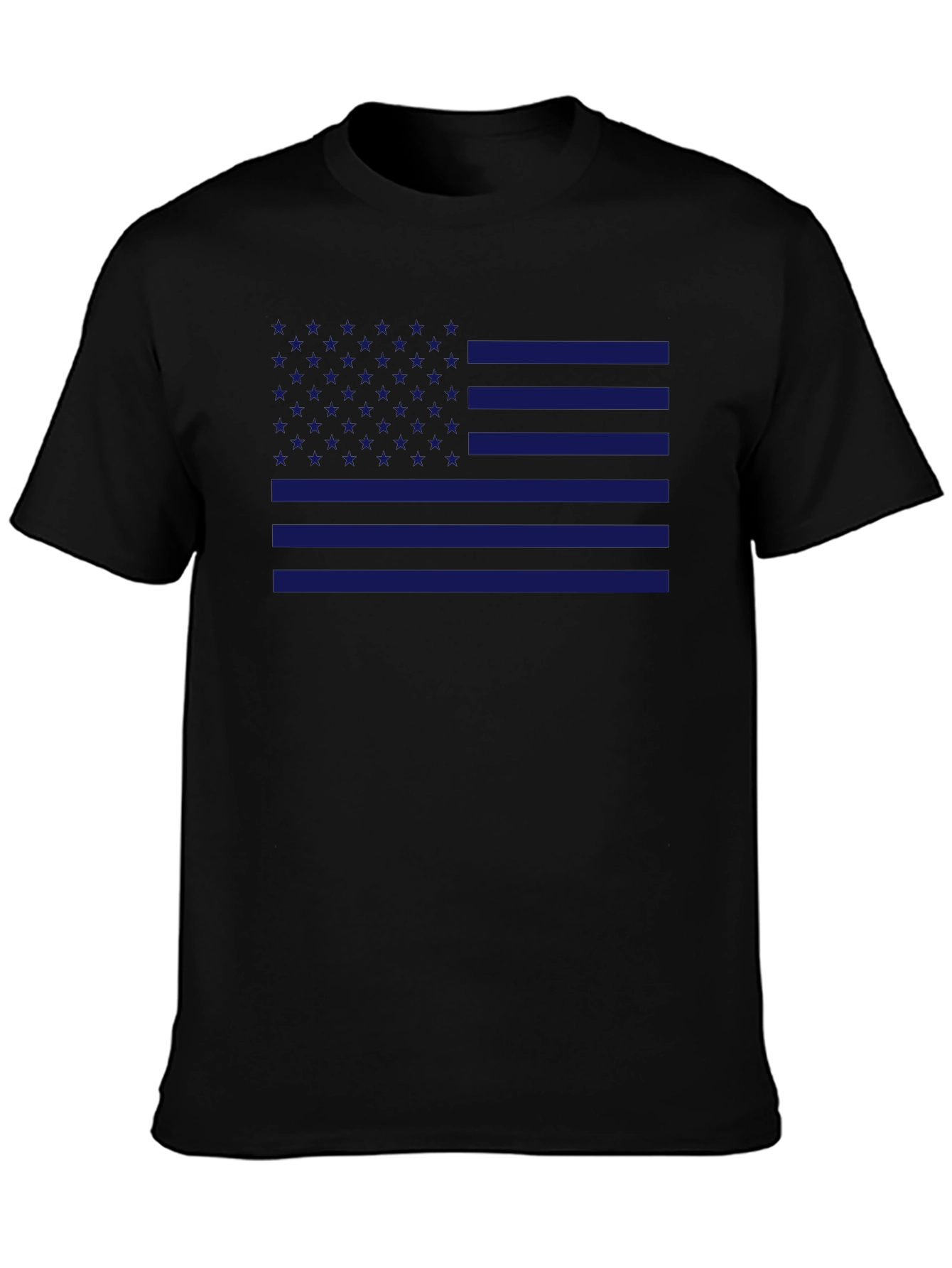 American Flag T-Shirt Patriotic Blue