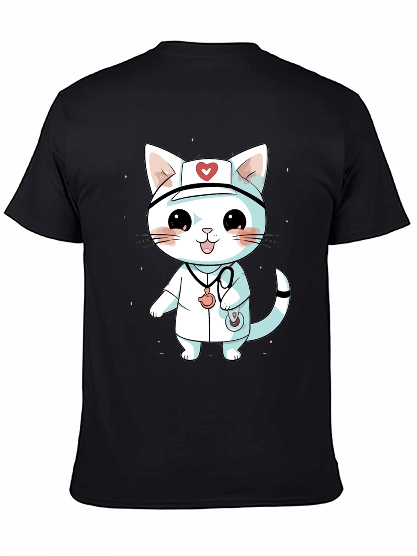 Cute Cartoon Cat Nurse T-Shirt