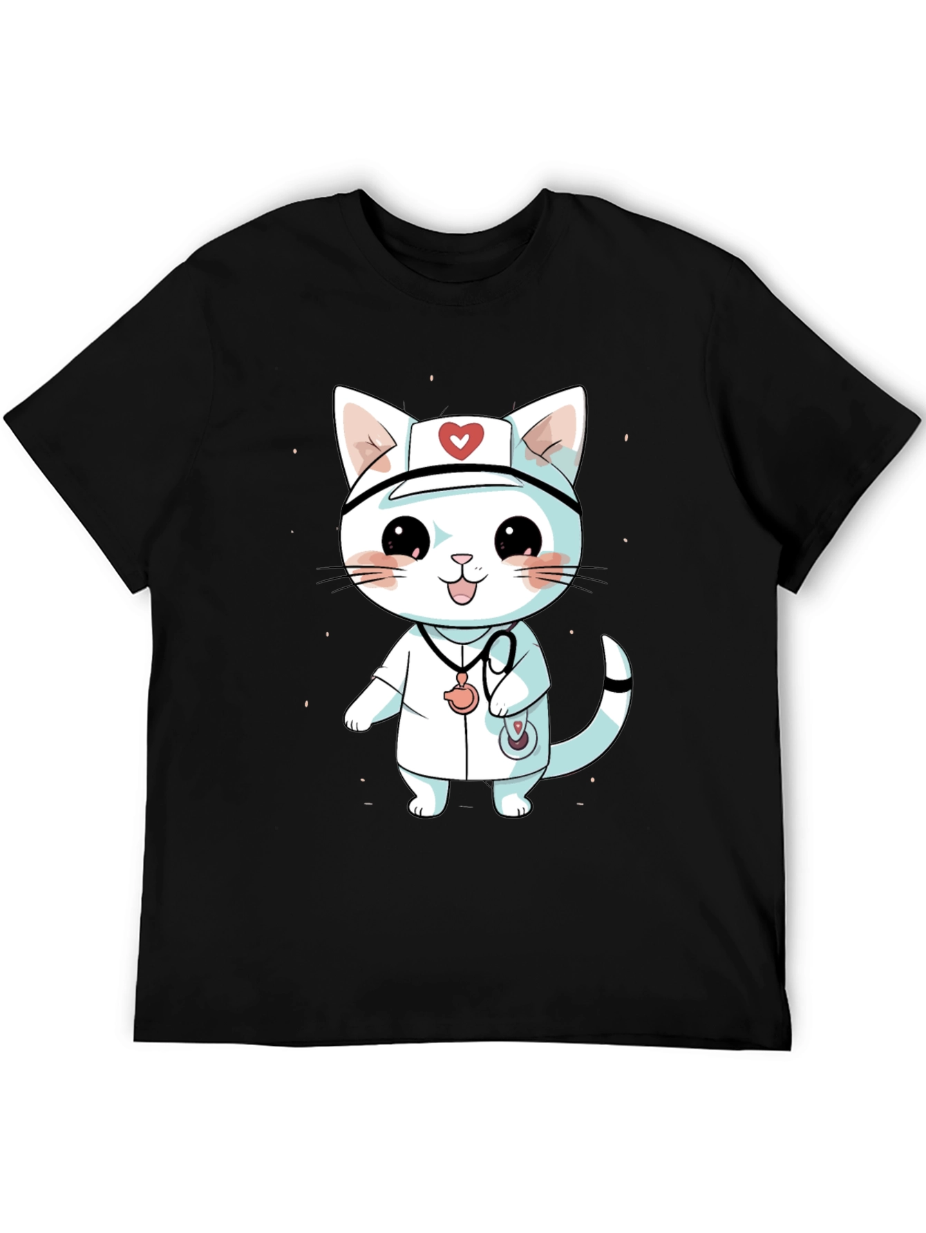 Cute Cartoon Cat Nurse T-Shirt