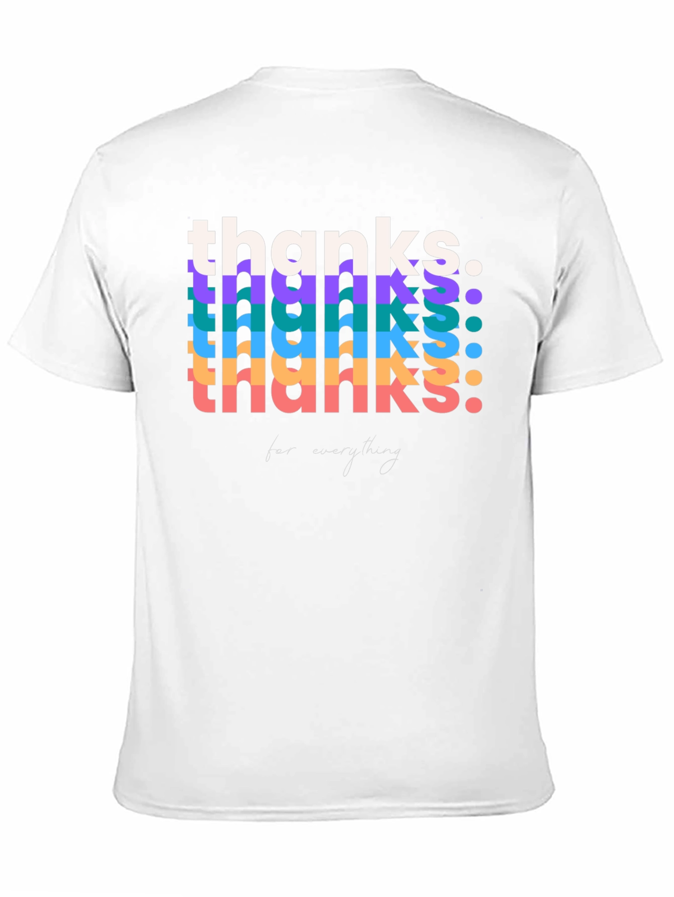 Retro Thanks Graphic Tee - Black