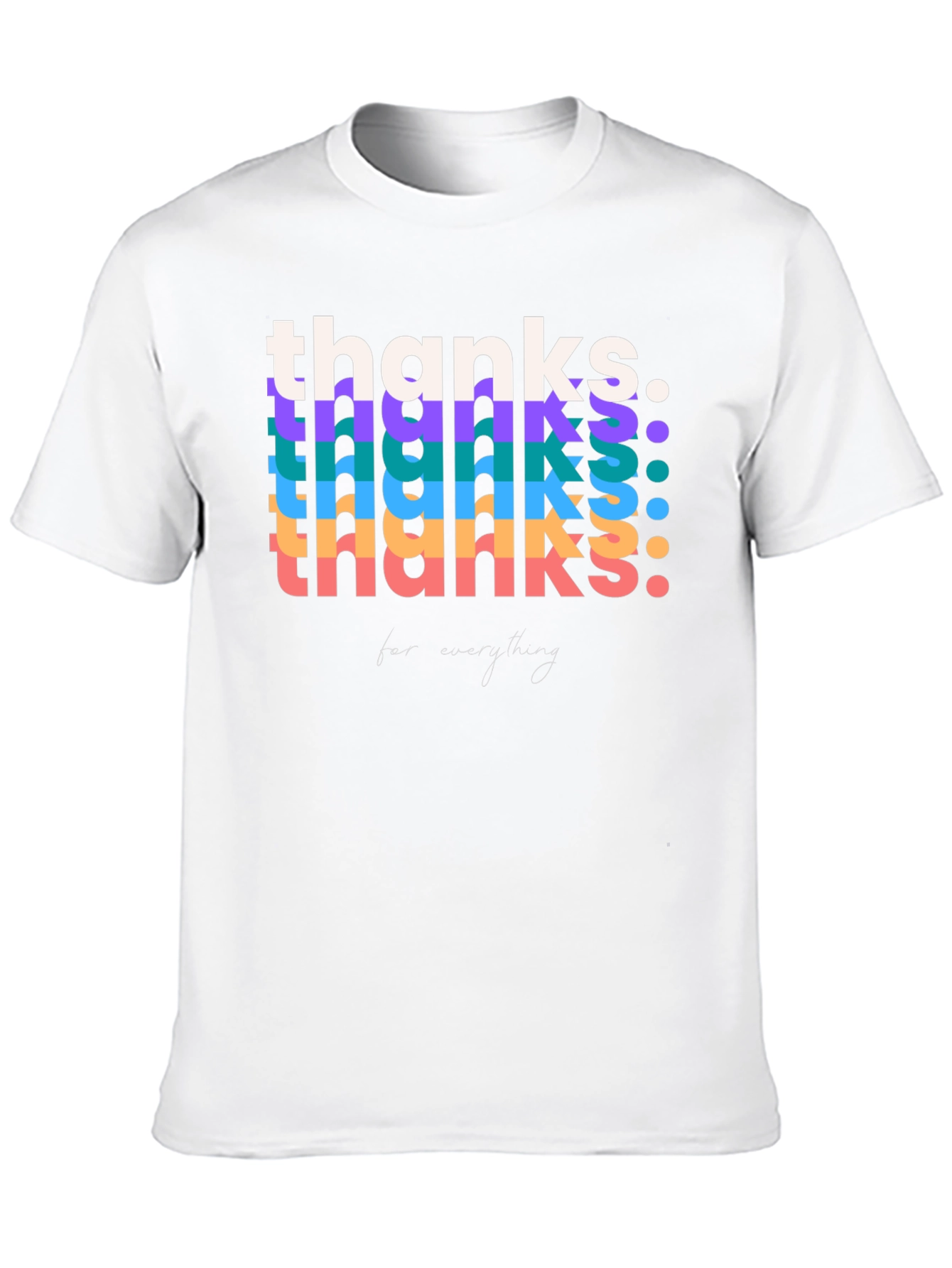 Retro Thanks Graphic Tee - Black