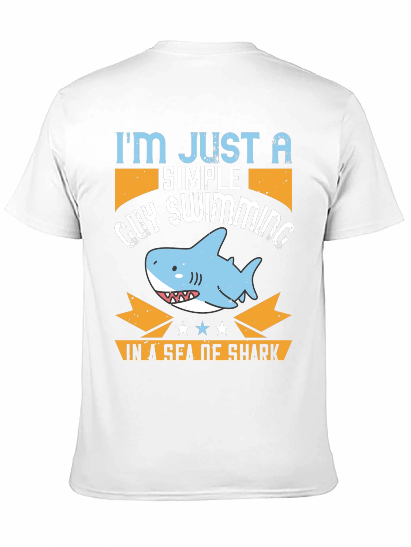 Simple Guy Swimming Shark T-Shirt
