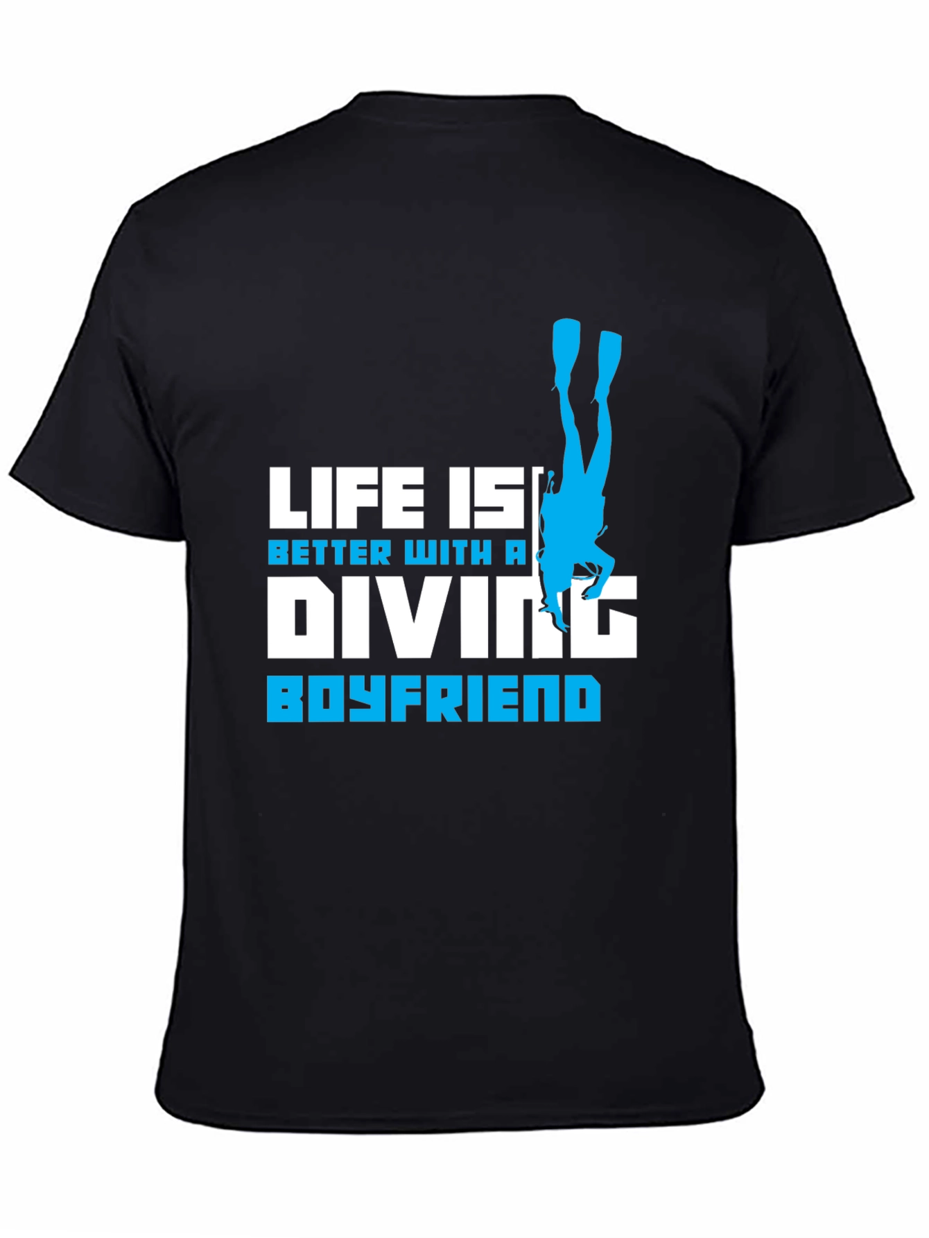 Diving Boyfriend Black T-Shirt - Scuba Diver Love