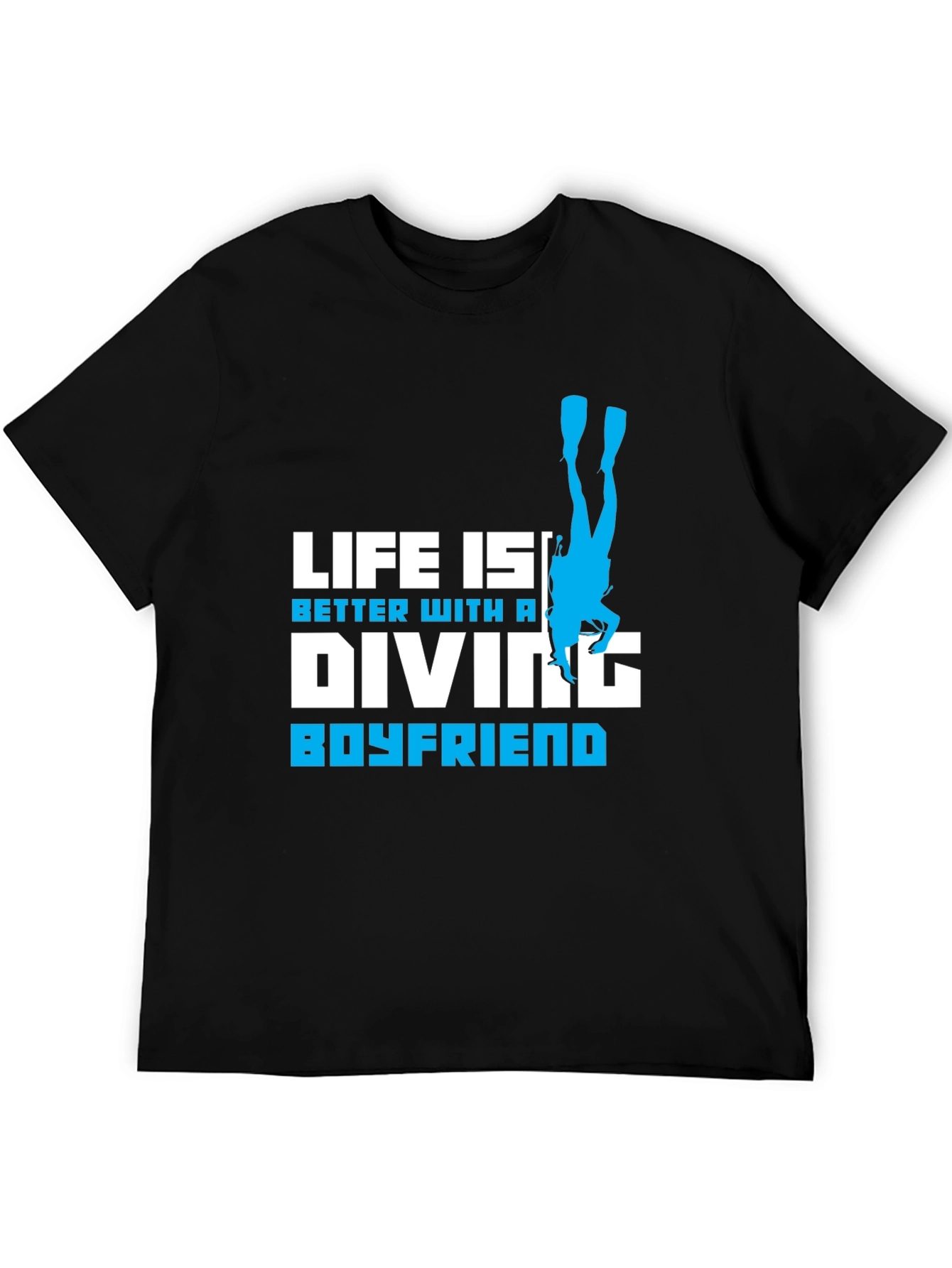 Diving Boyfriend Black T-Shirt - Scuba Diver Love