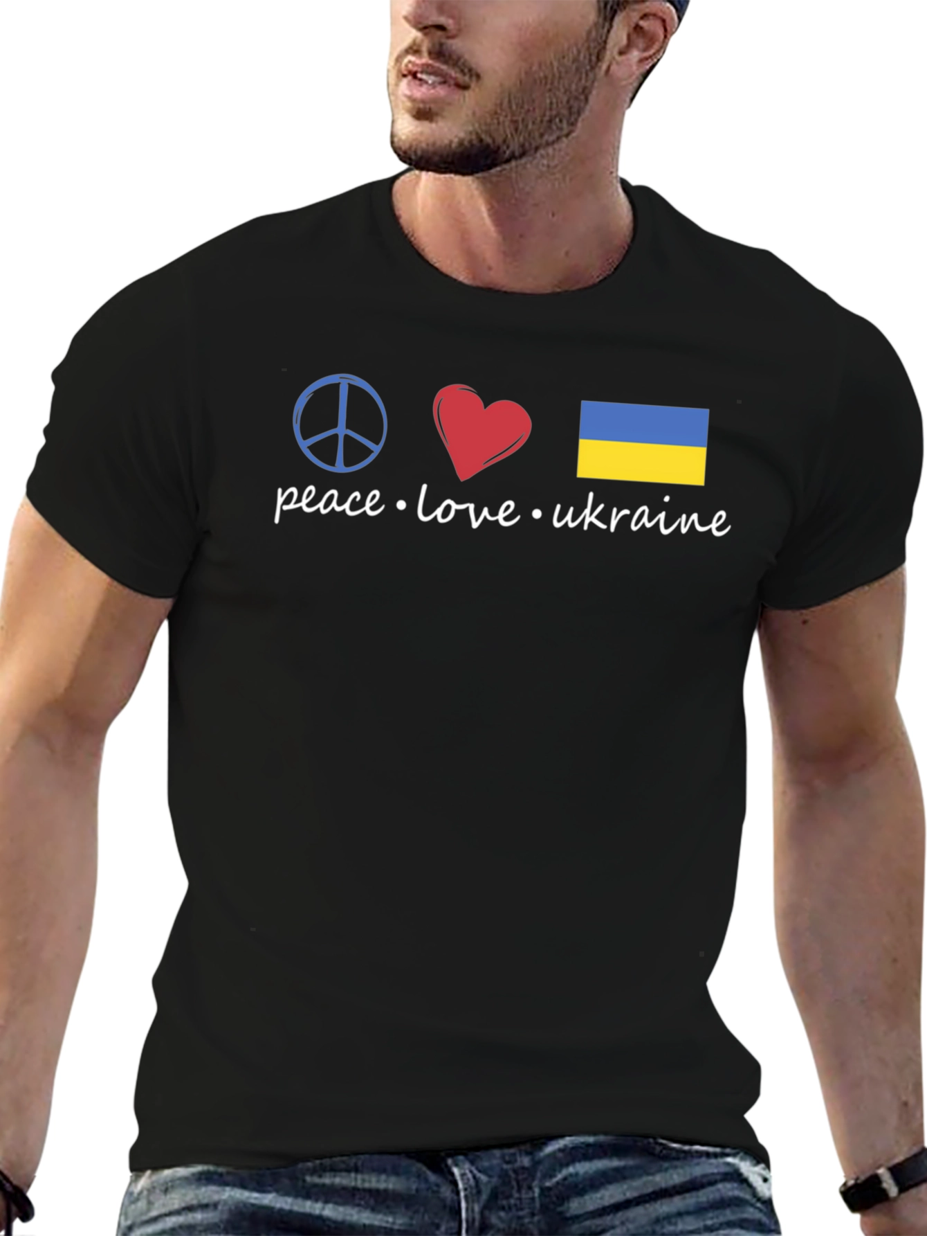 Peace Love Ukraine Graphic T-Shirt - Stylish Support