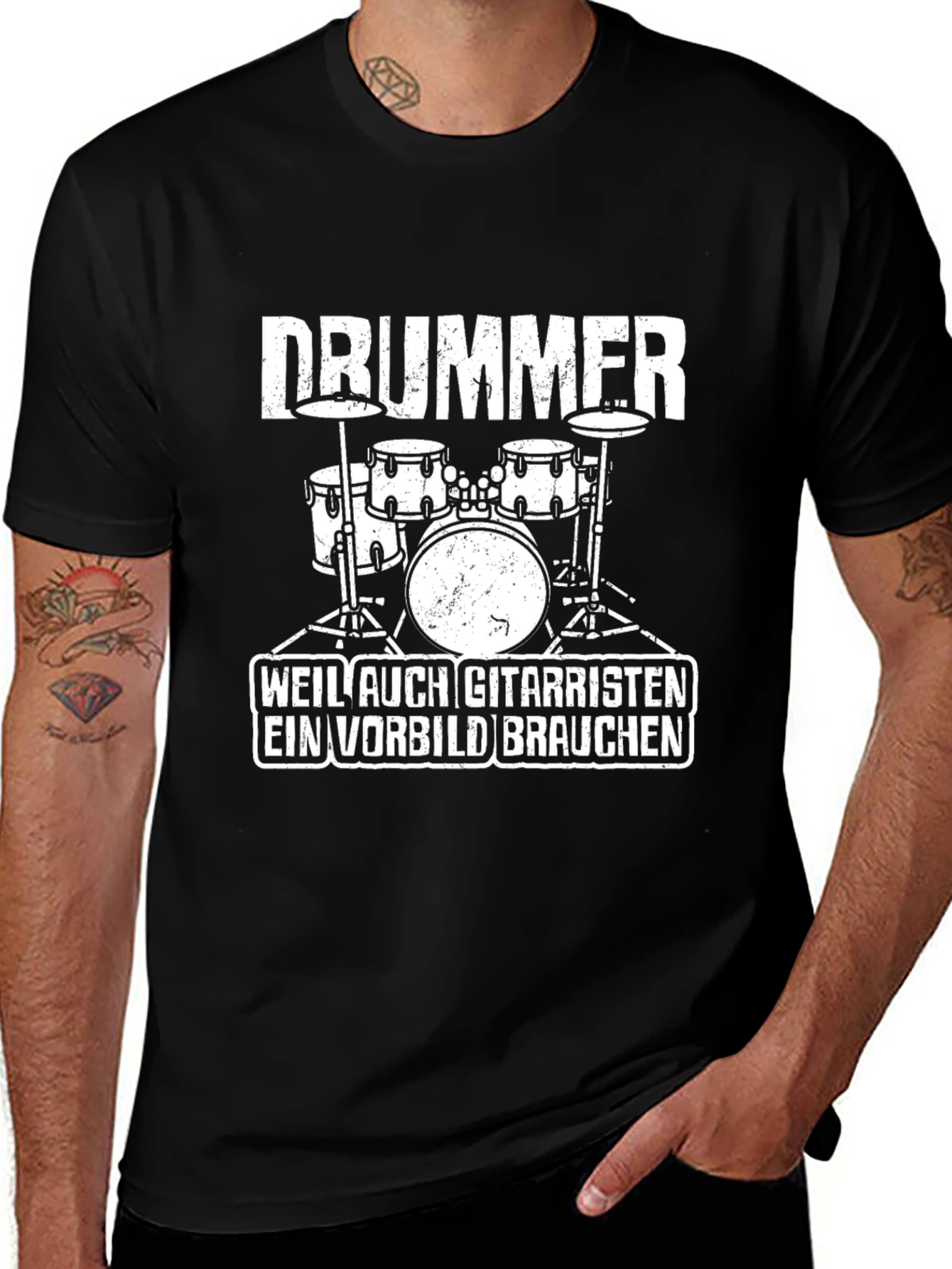 Drummer Graphic T-Shirt - Musician Novelty Tee