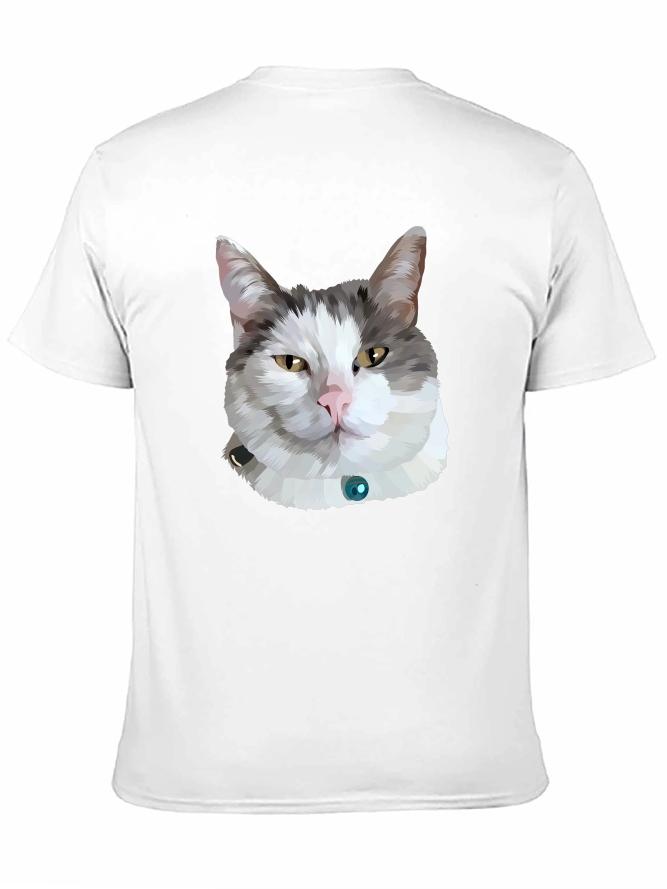 Cat Portrait Graphic Tee - Black Unisex T-Shirt