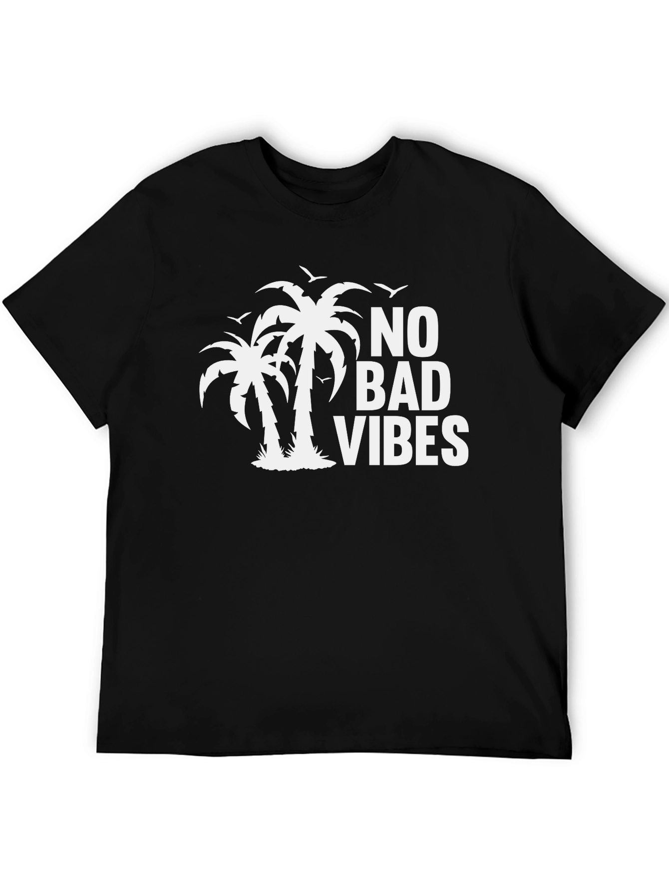 No Bad Vibes Palm Tree Graphic Tee