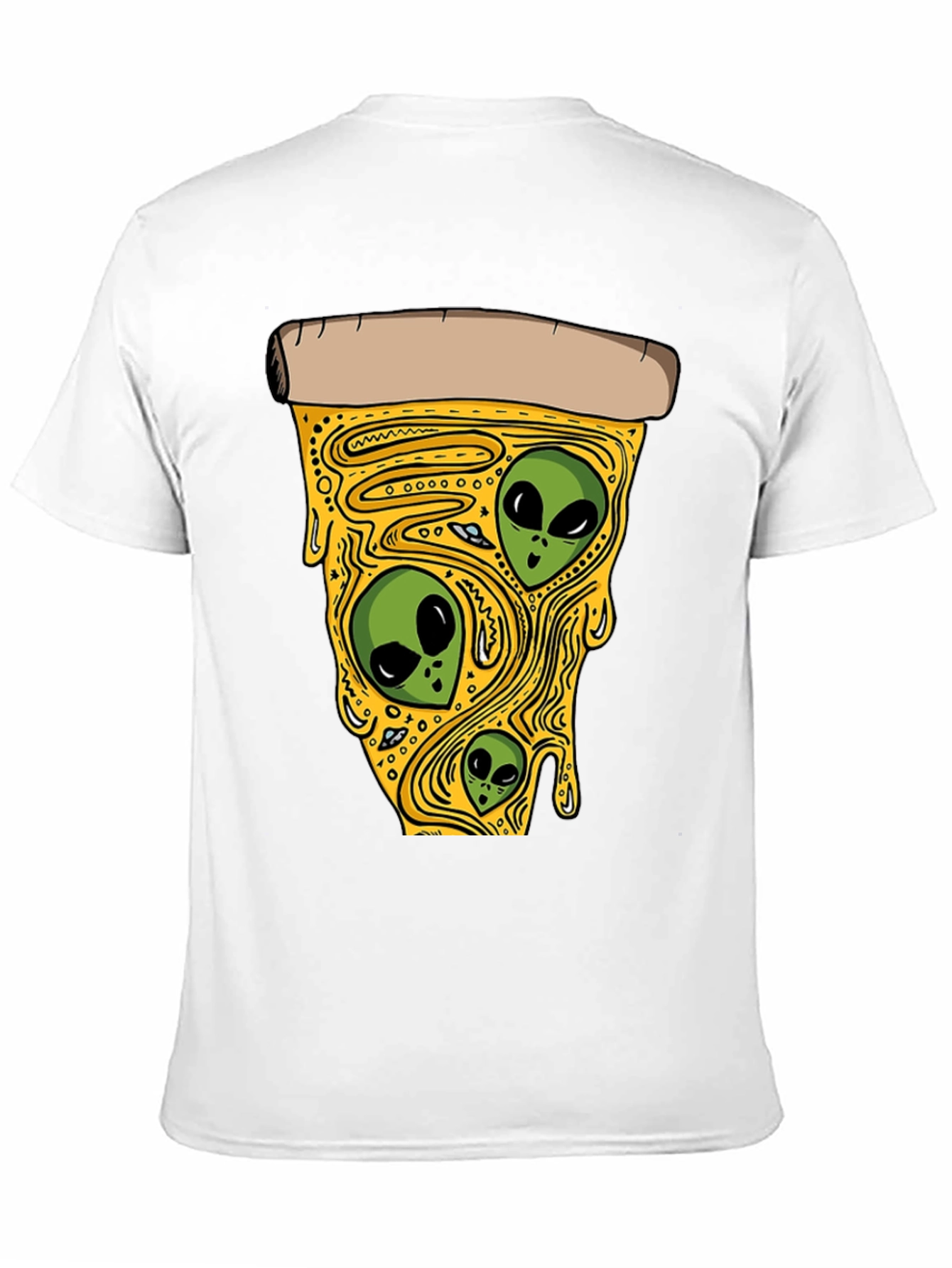 Alien Pizza Graphic Tee - Black