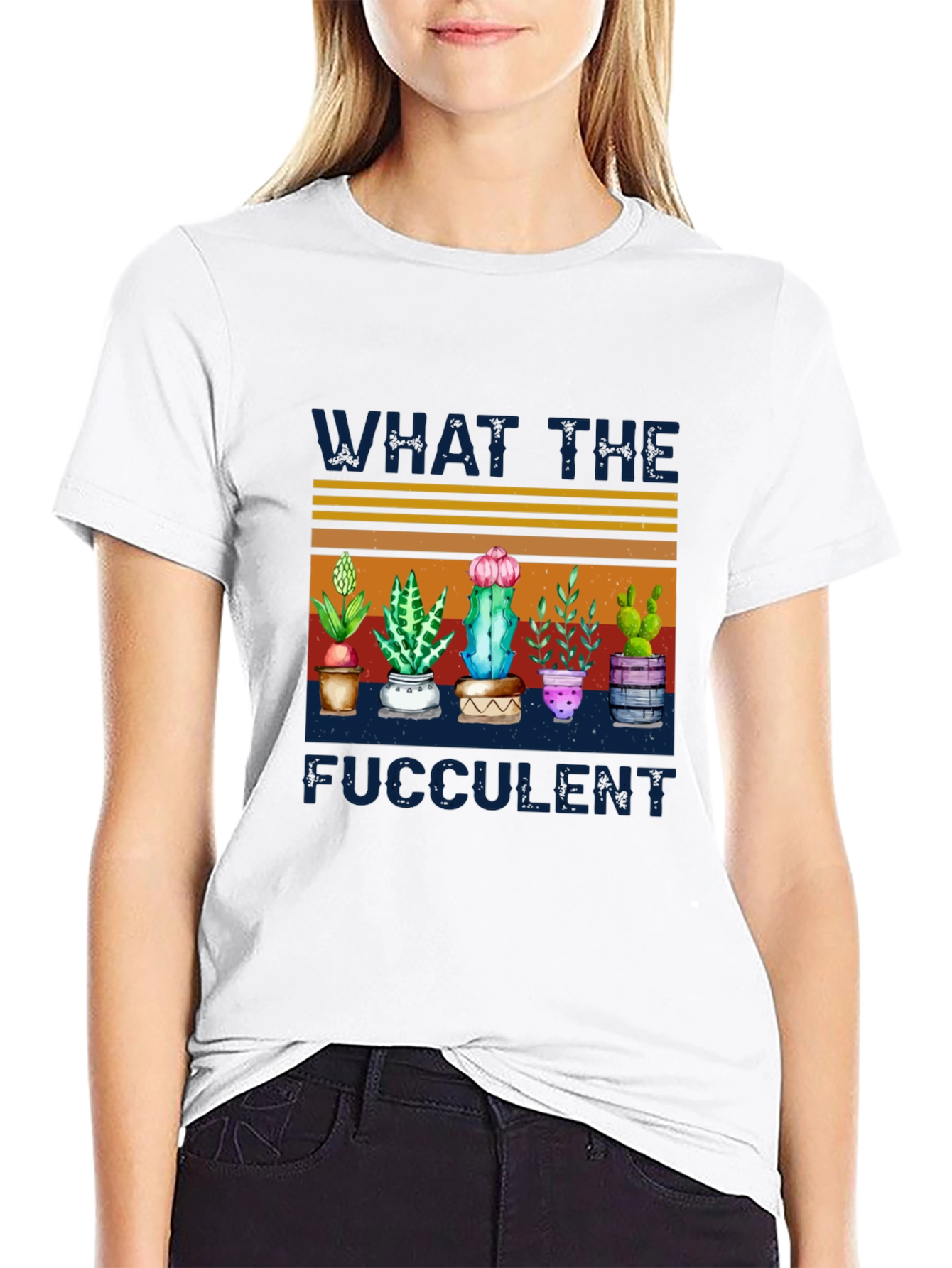 Funny Succulent Plant T-Shirt - What The Fucculent