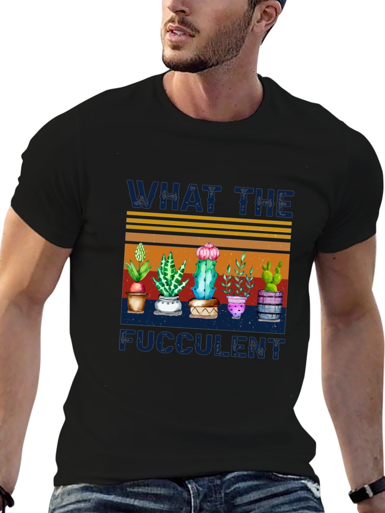 Funny Succulent Plant T-Shirt - What The Fucculent