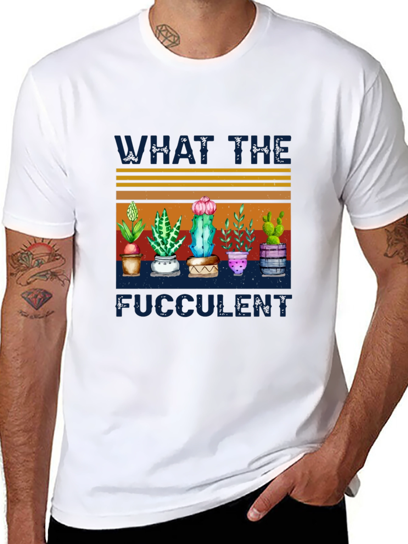 Funny Succulent Plant T-Shirt - What The Fucculent