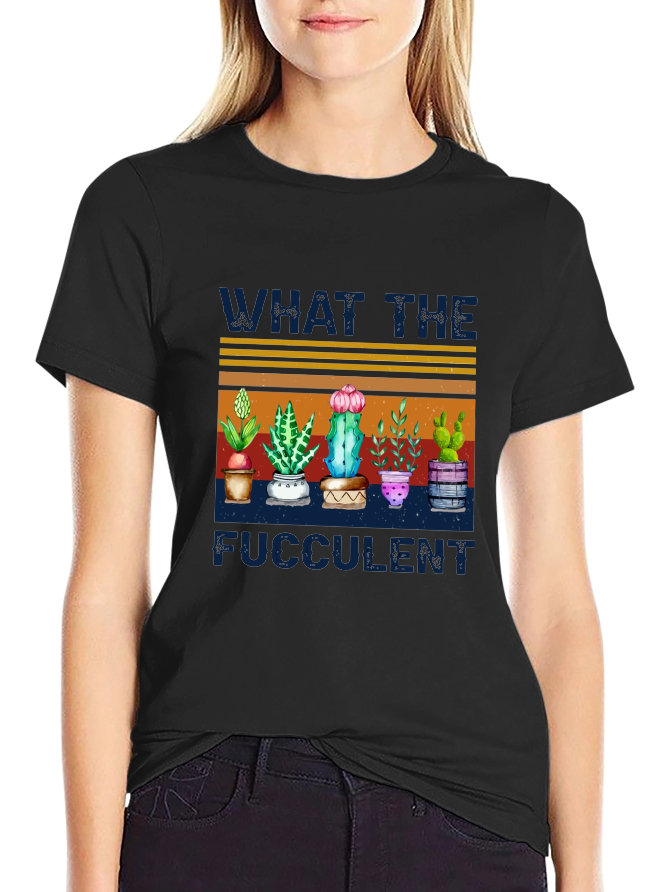 Funny Succulent Plant T-Shirt - What The Fucculent