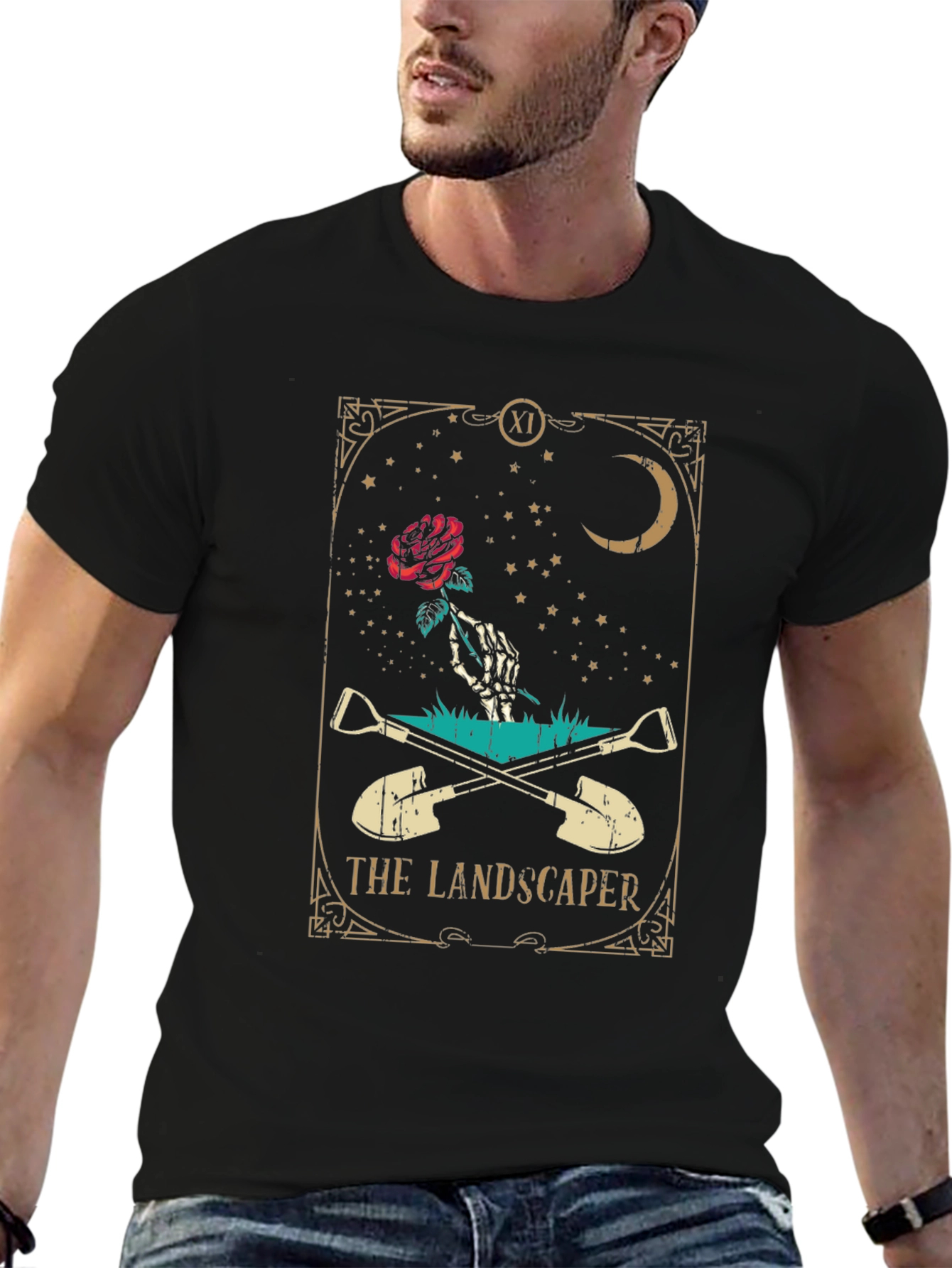 Landscaper Tarot Card Graphic T-Shirt