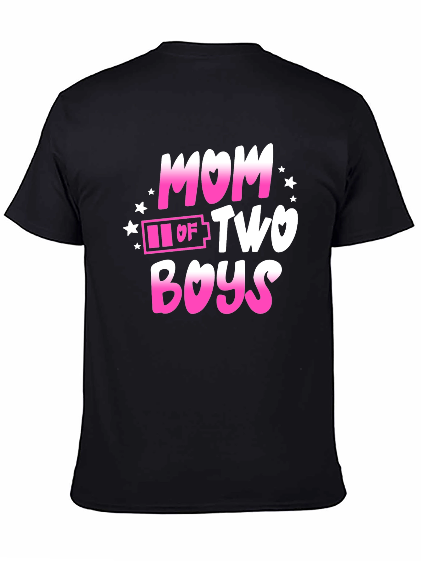 Mom of Two Boys Graphic T-Shirt