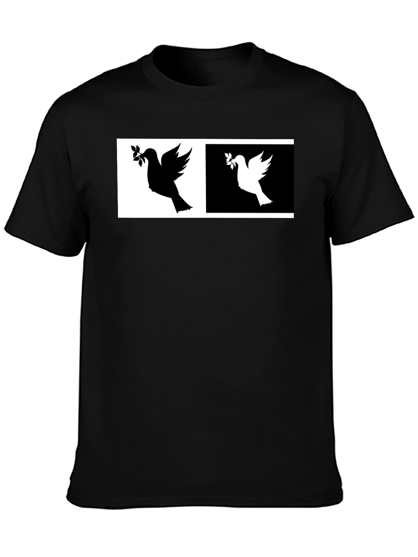 Peace Dove T-Shirt - Black & White Design