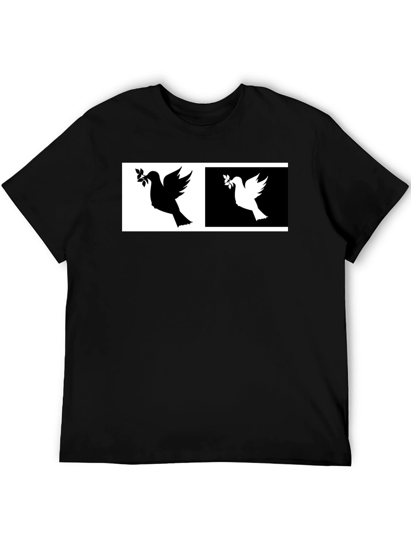 Peace Dove T-Shirt - Black & White Design