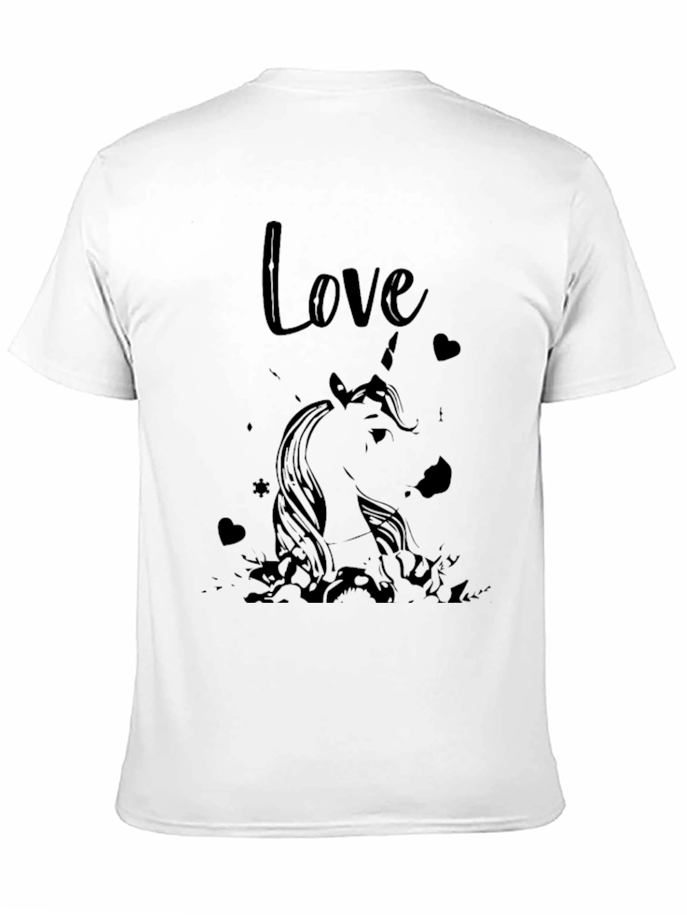 Unicorn Love Black T-Shirt