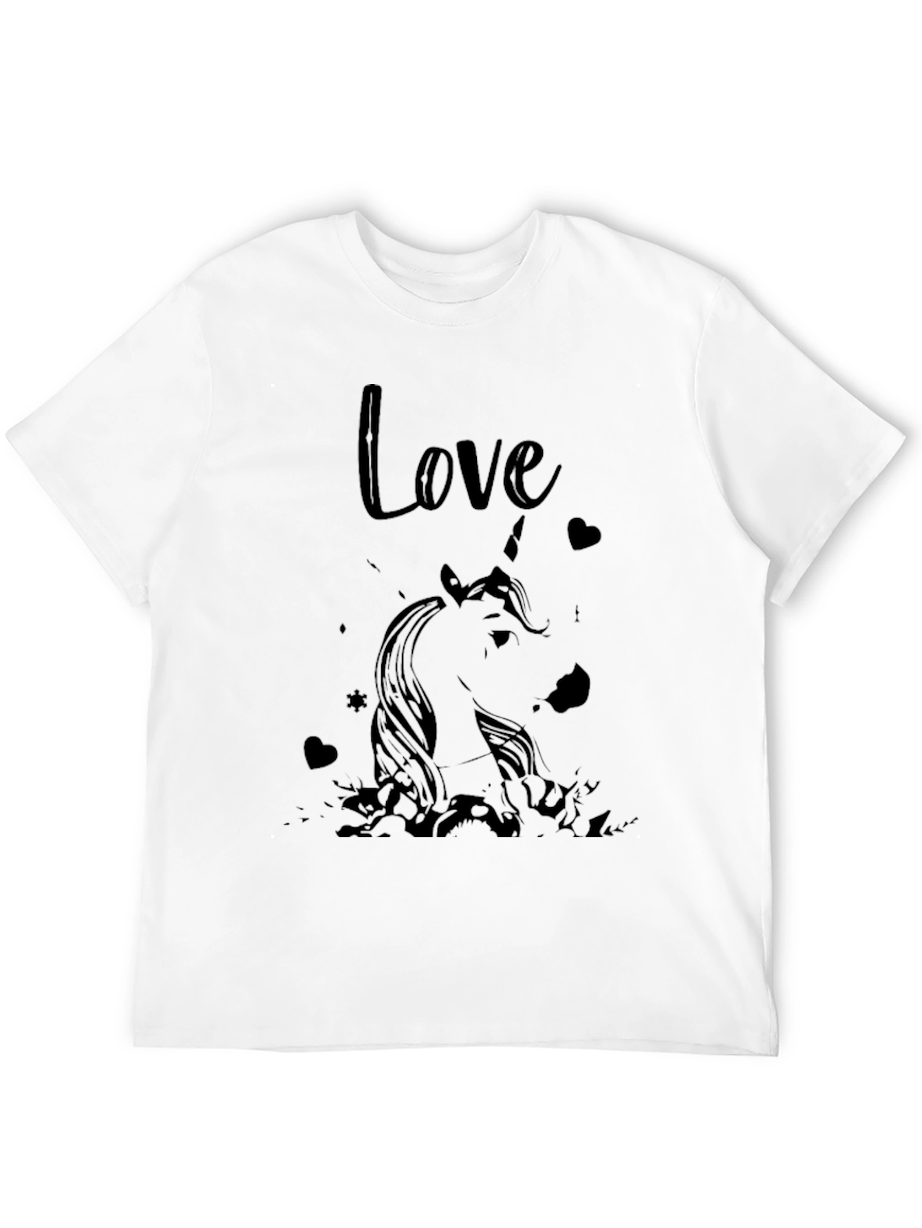 Unicorn Love Black T-Shirt