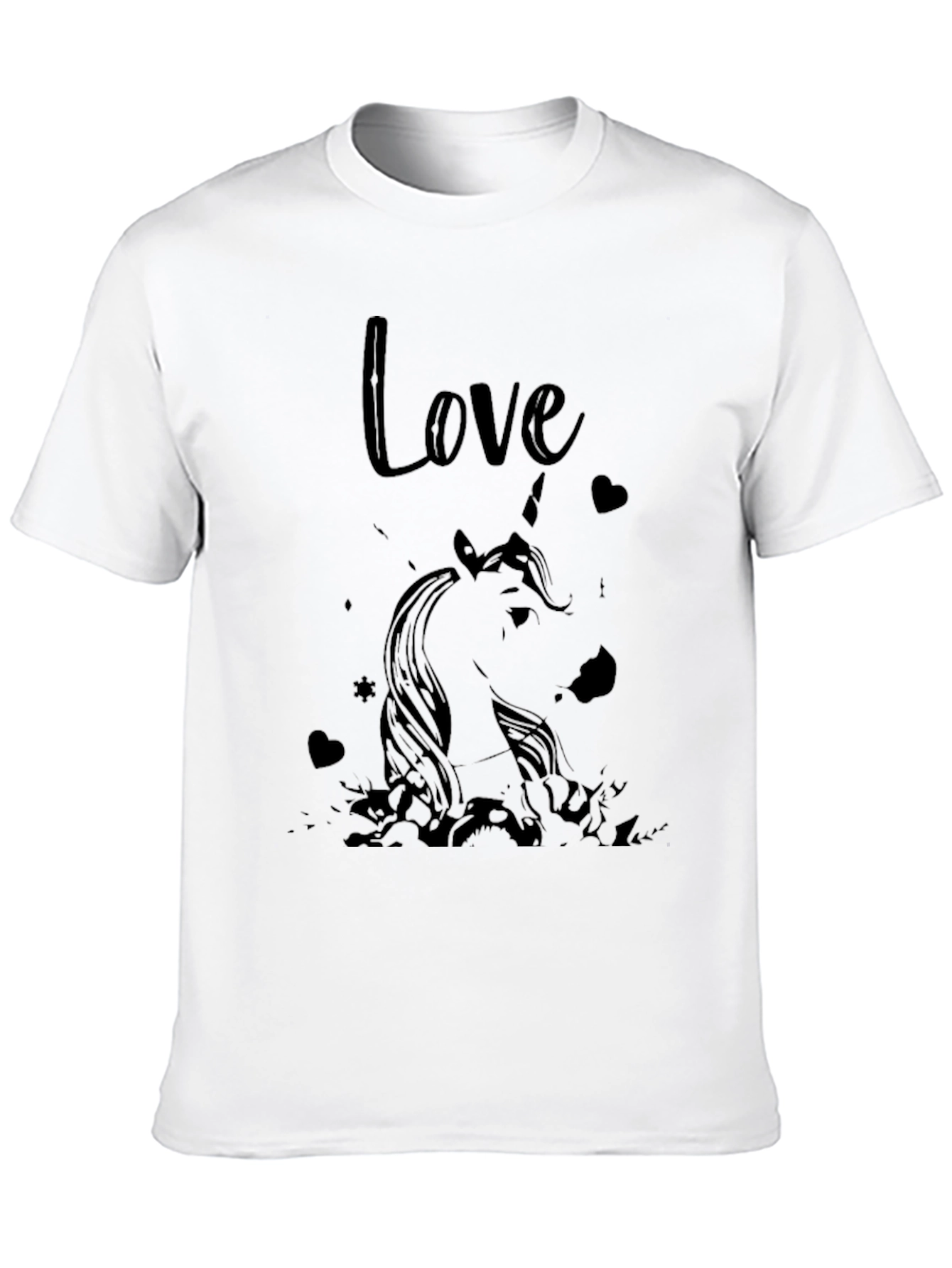 Unicorn Love Black T-Shirt