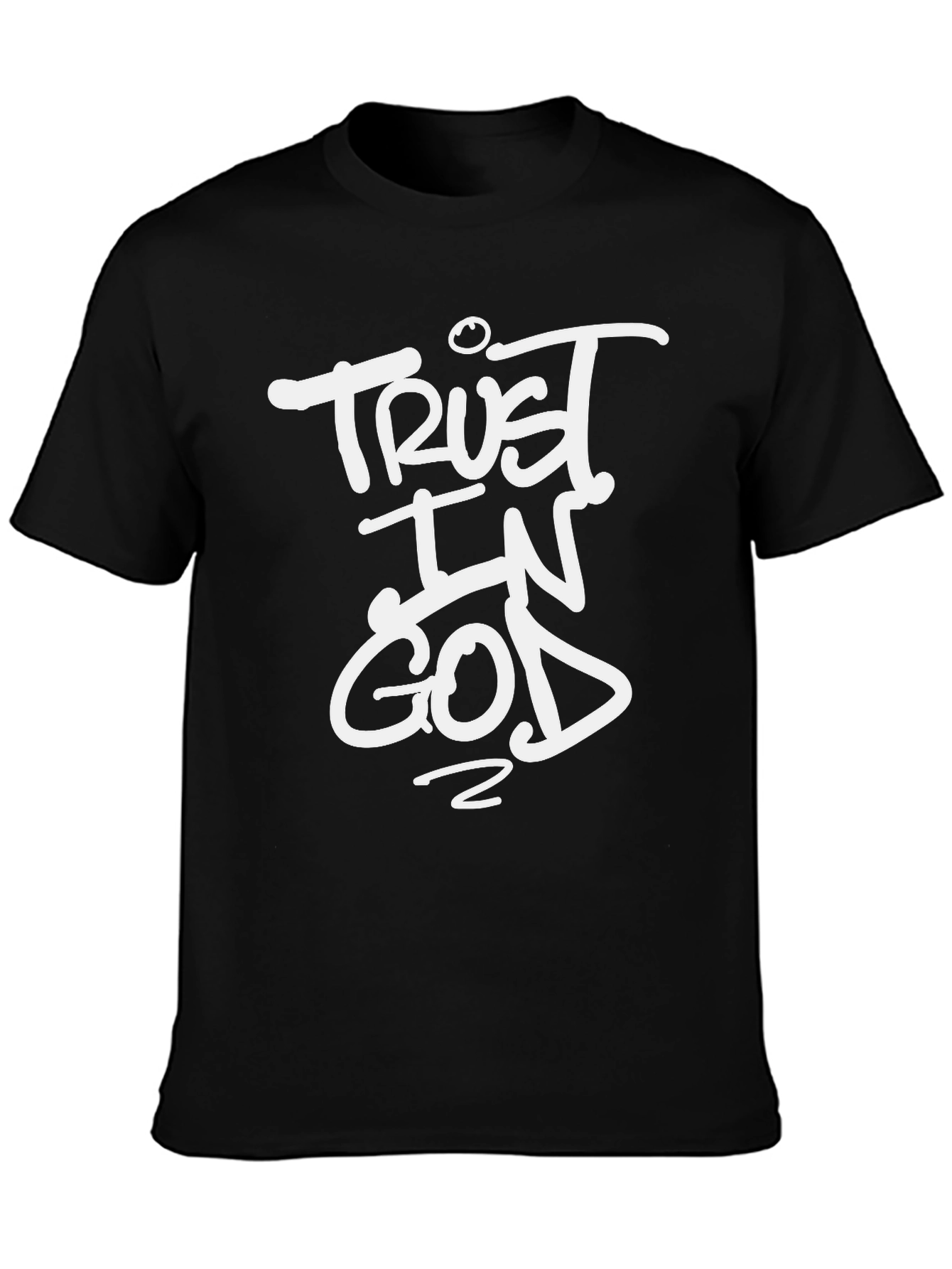 Trust In God Graphic T-Shirt - Black