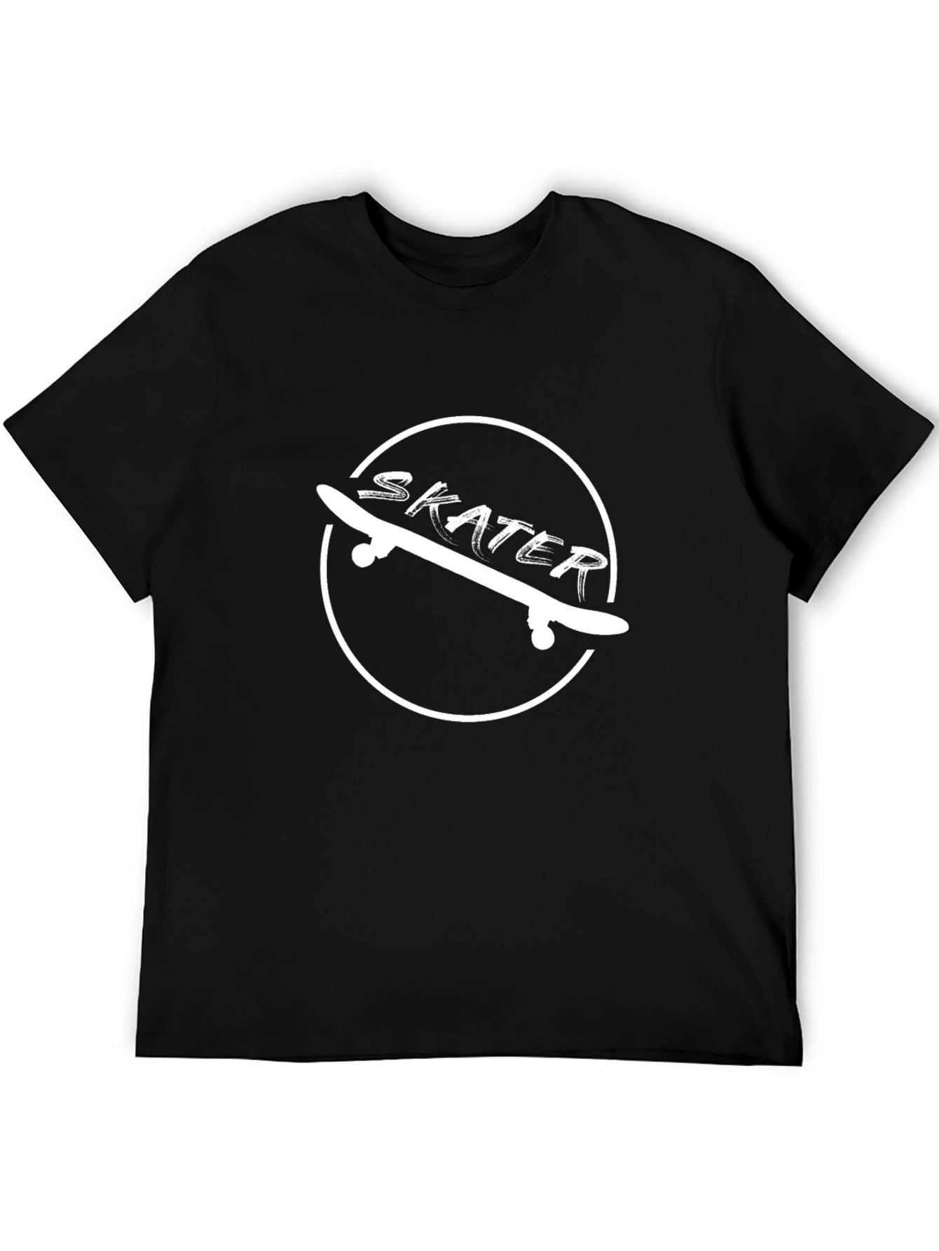 Skater T-Shirt - Classic Black Cotton Graphic Tee