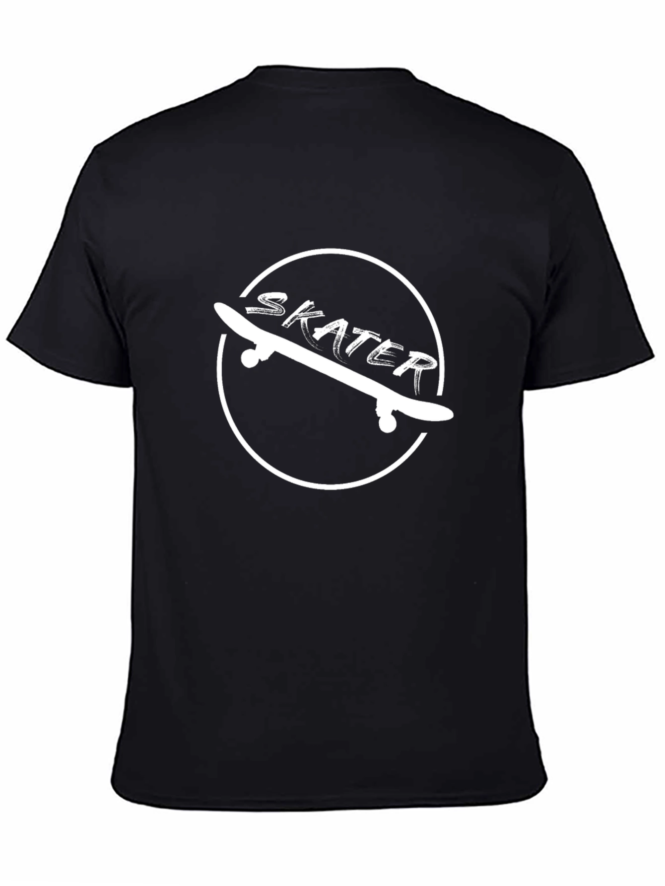 Skater T-Shirt - Classic Black Cotton Graphic Tee