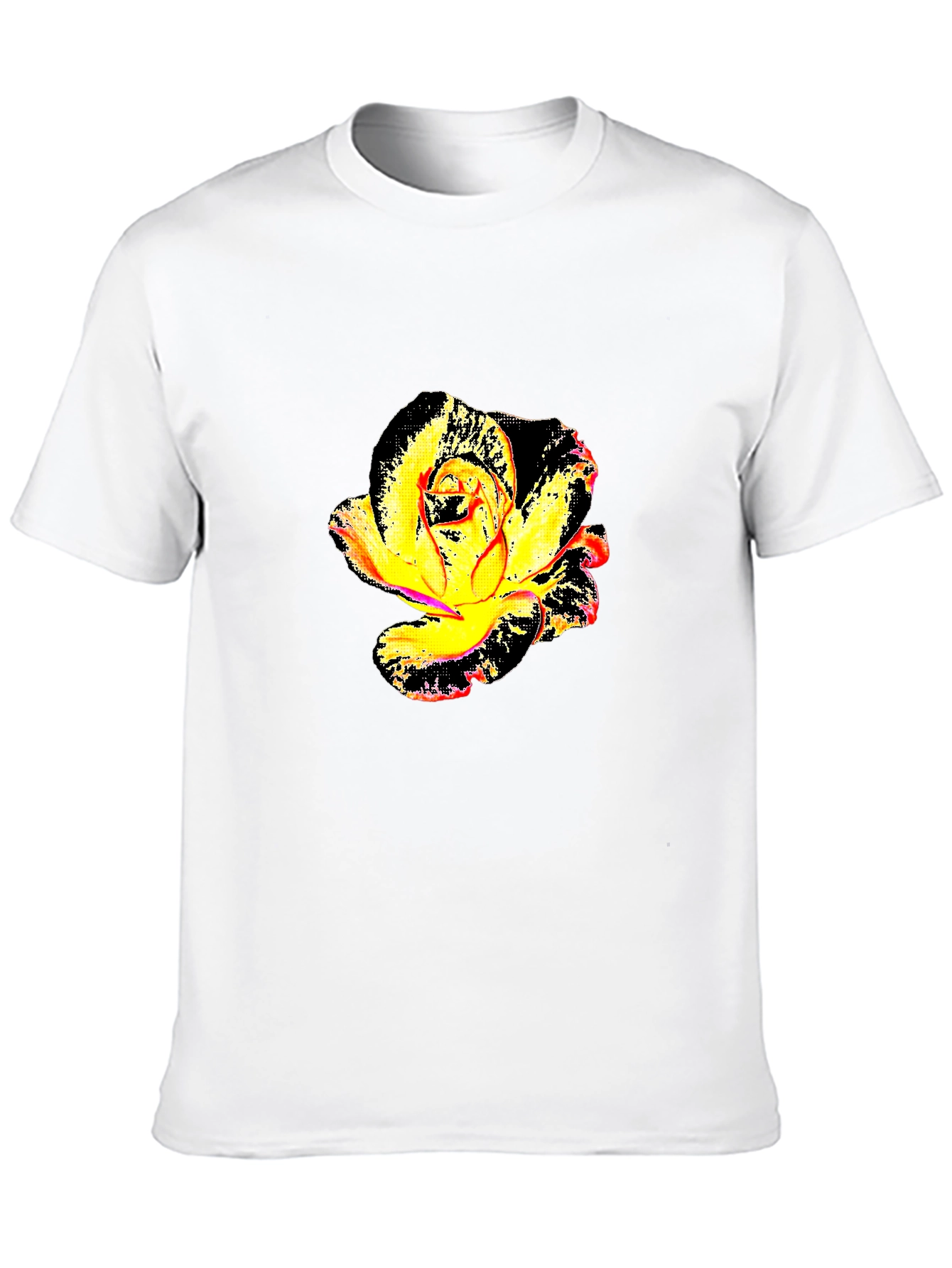 Abstract Rose Graphic Tee - Modern Floral Shirt