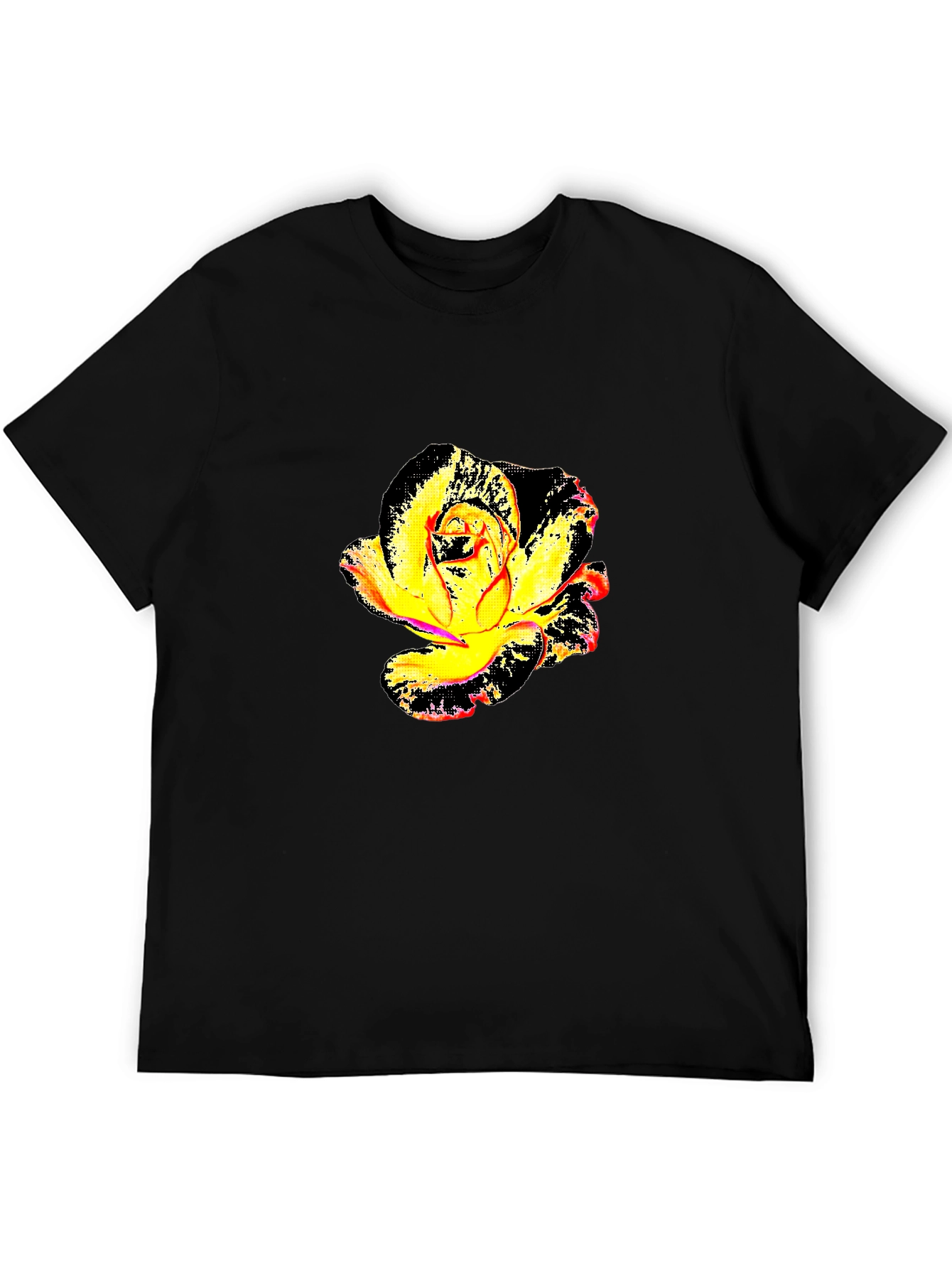 Abstract Rose Graphic Tee - Modern Floral Shirt