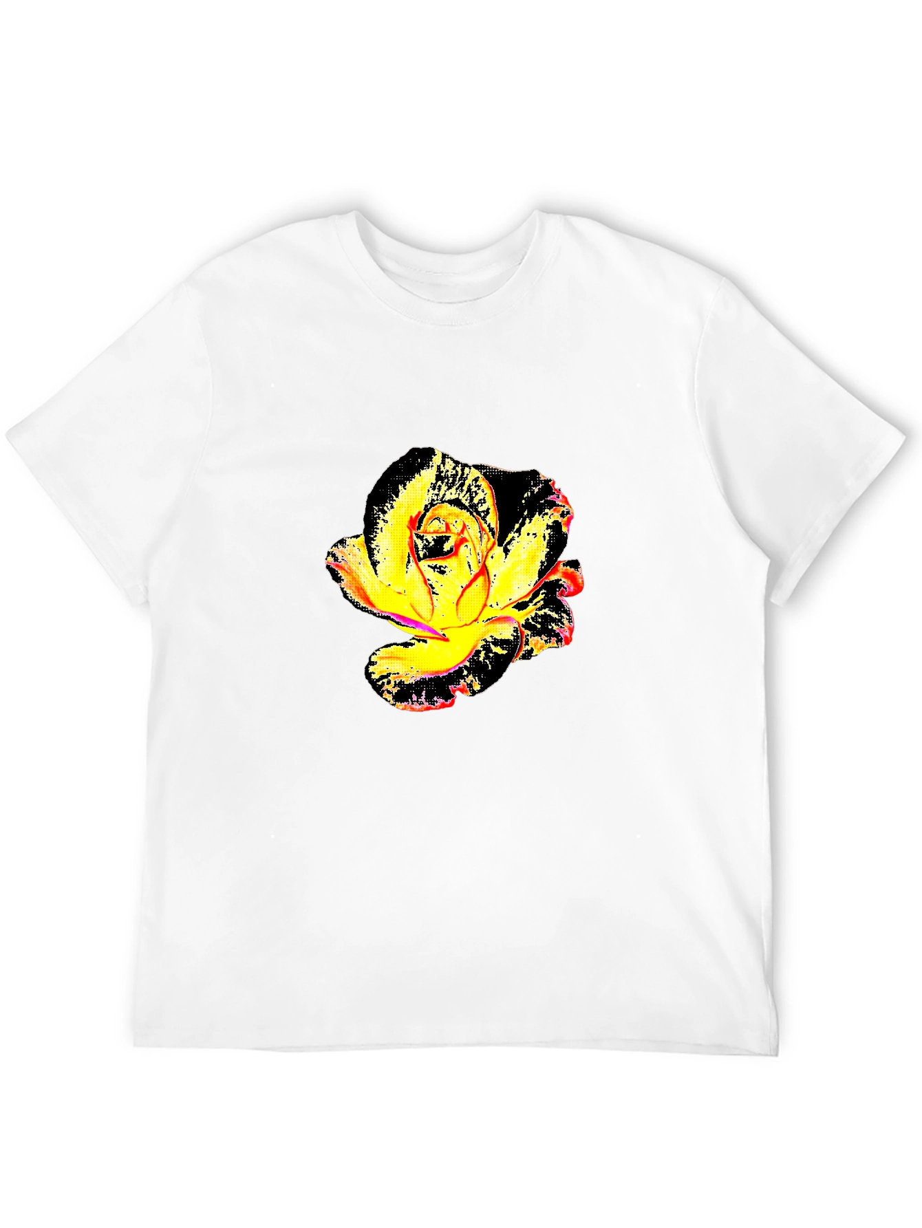 Abstract Rose Graphic Tee - Modern Floral Shirt