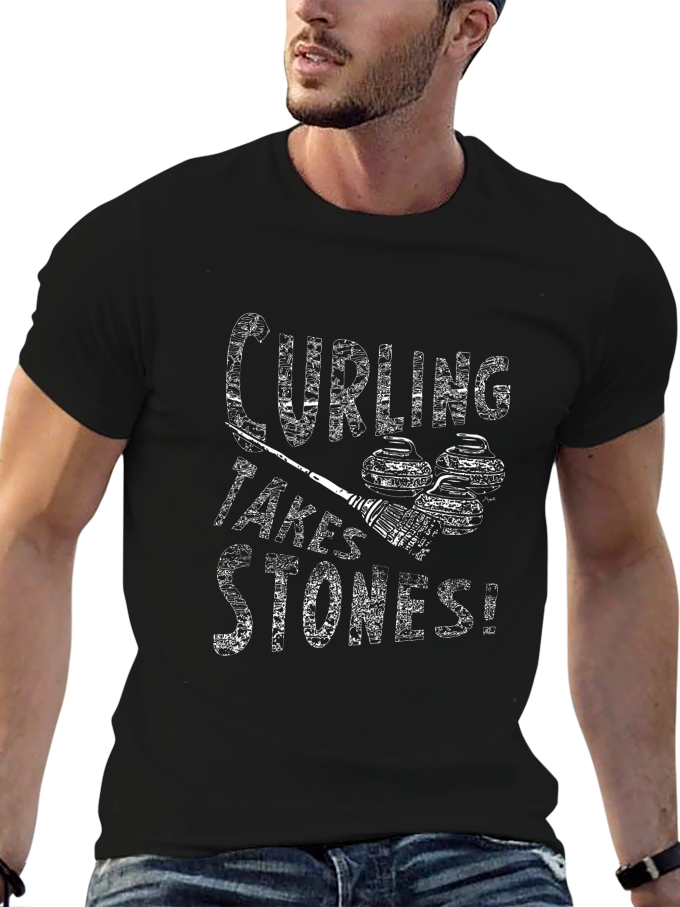 Curling Takes Stones! Graphic Tee