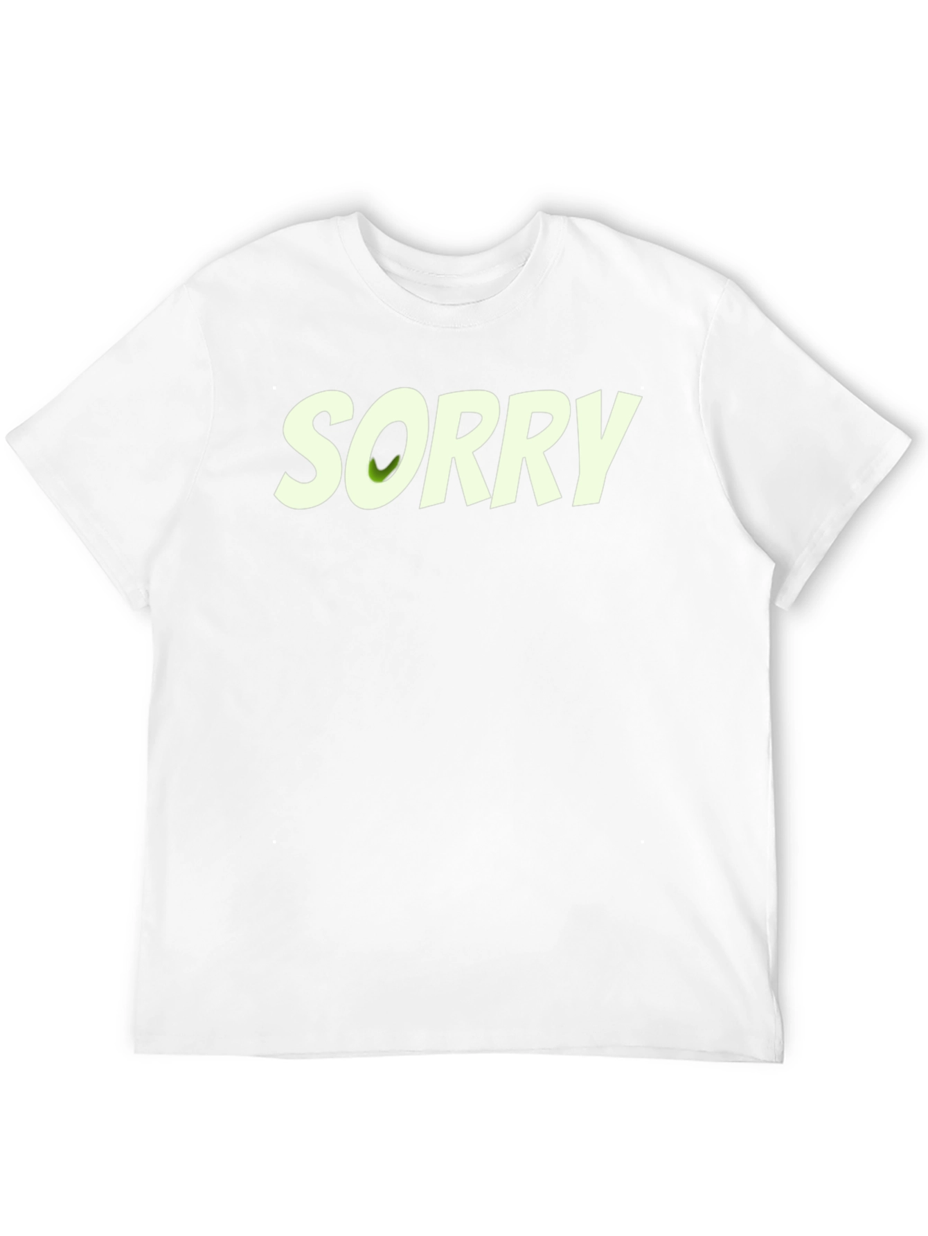 Sorry Graphic Print Black T-Shirt