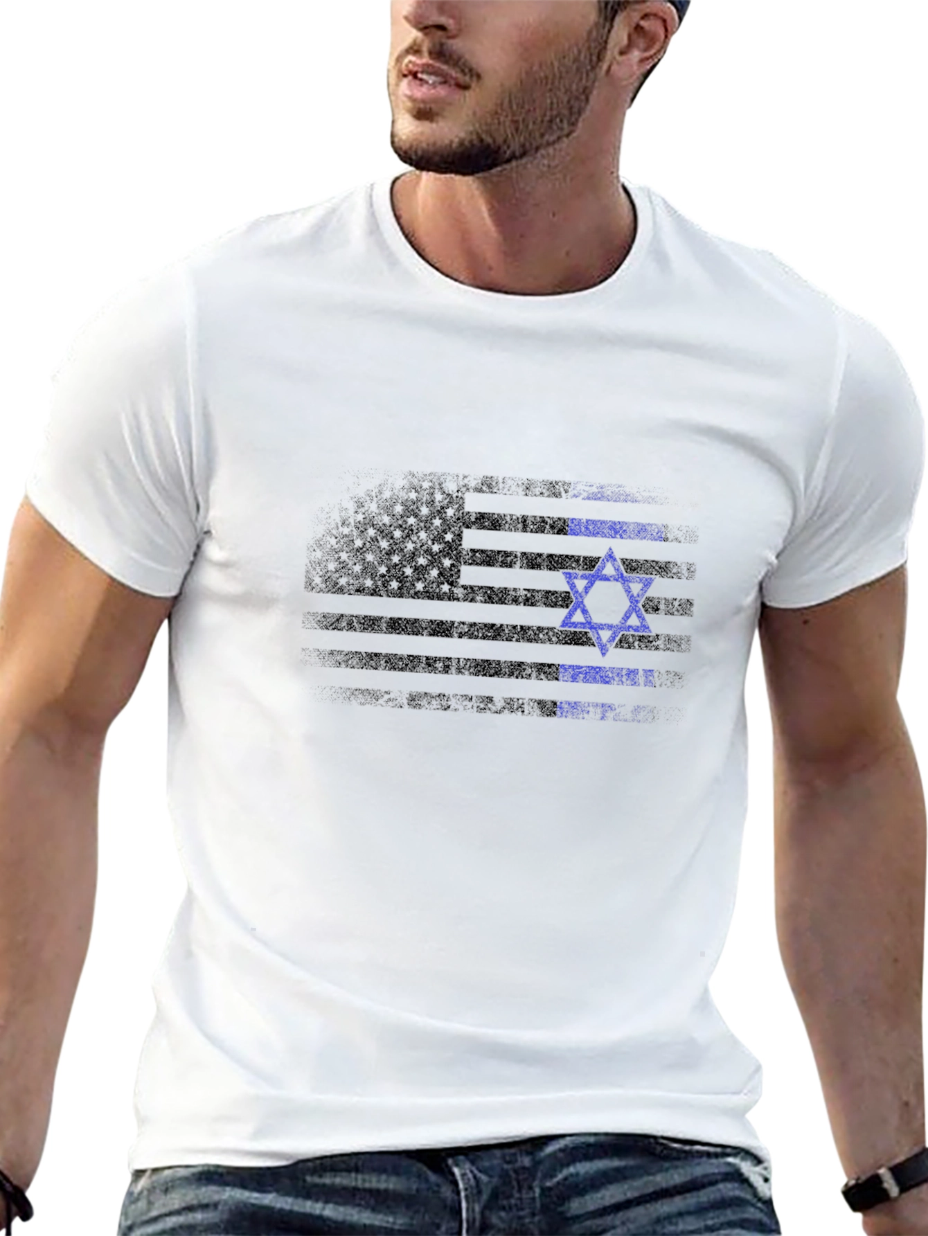 USA Israel Flag Graphic T-Shirt