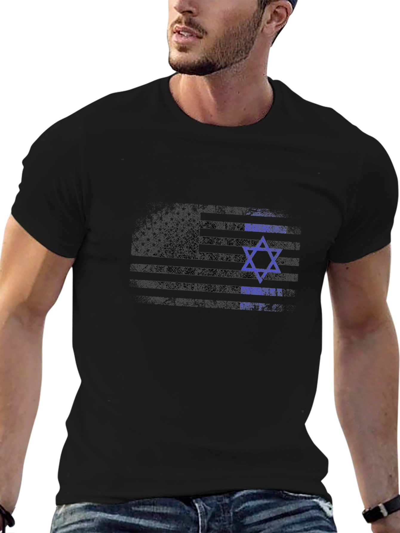 USA Israel Flag Graphic T-Shirt