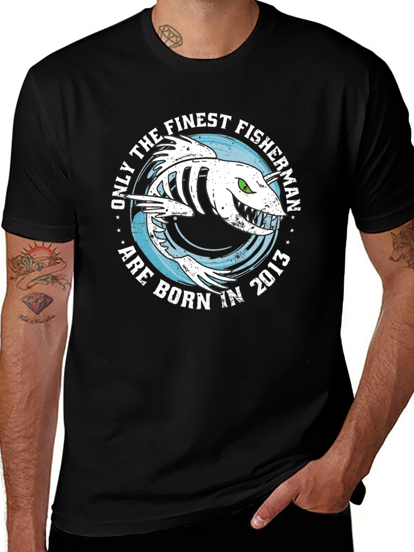 Finest Fisherman Born in 2013 T-Shirt