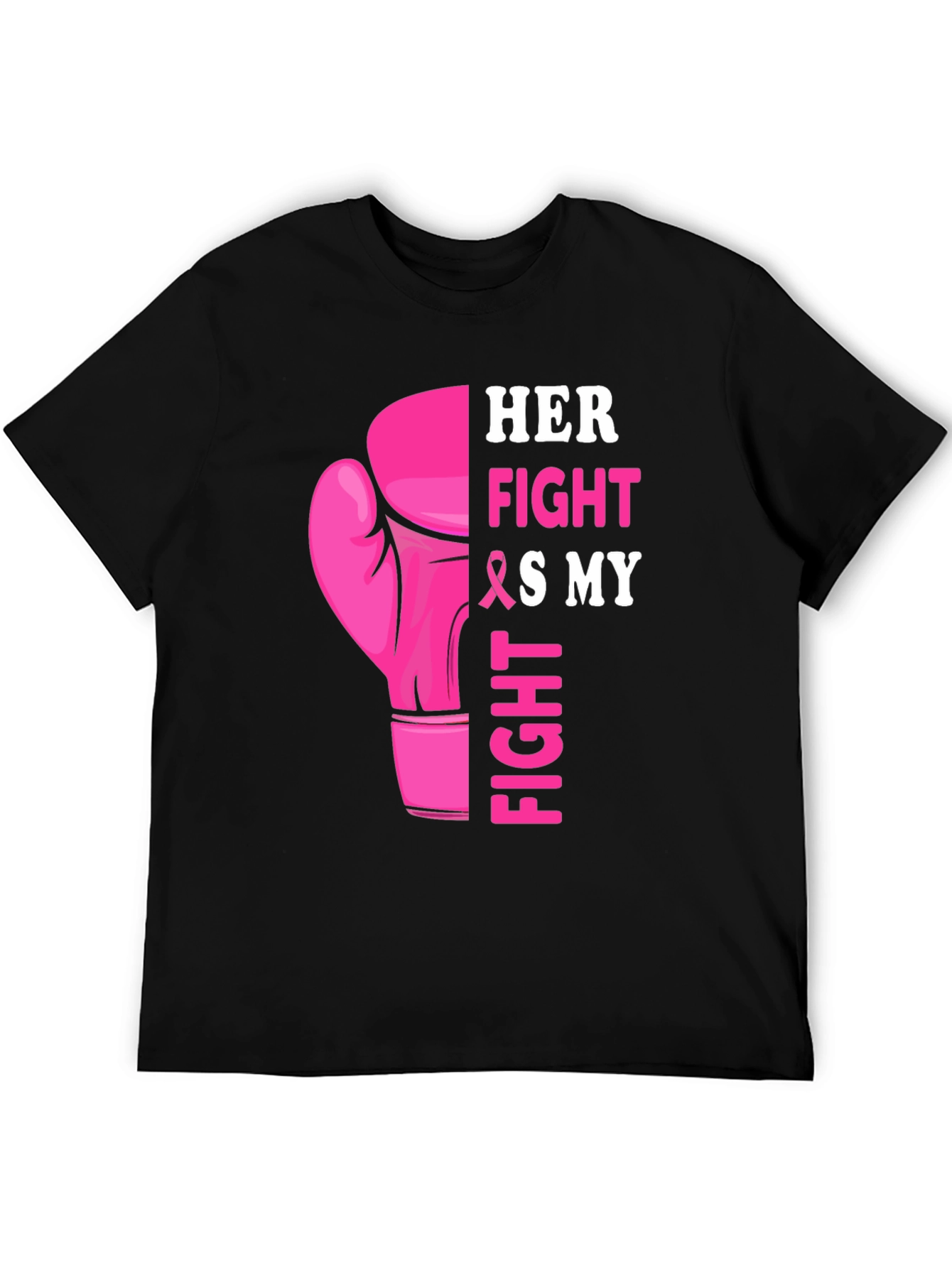 Her Fight Is My Fight Boxing Glove T-Shirt