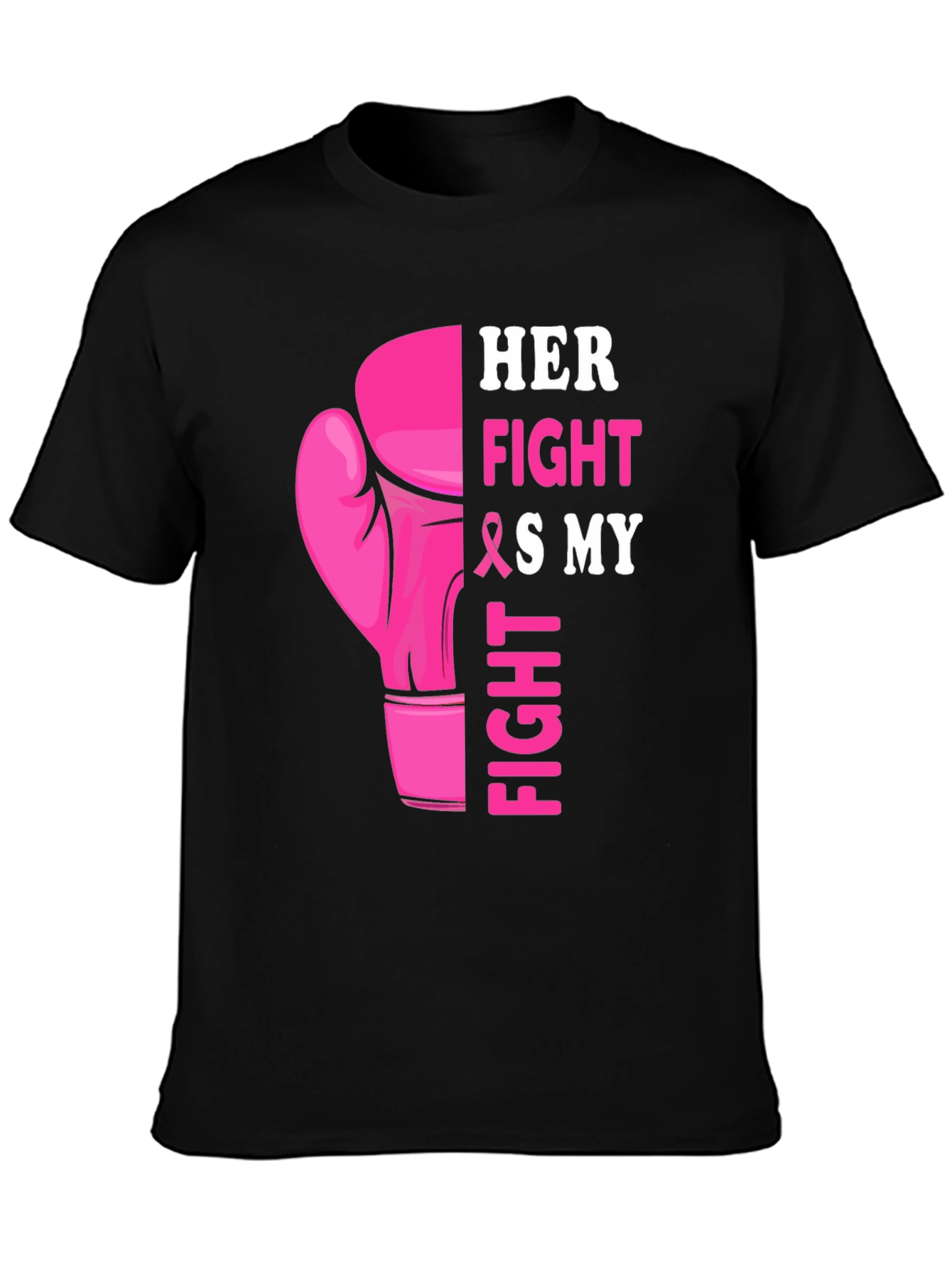 Her Fight Is My Fight Boxing Glove T-Shirt