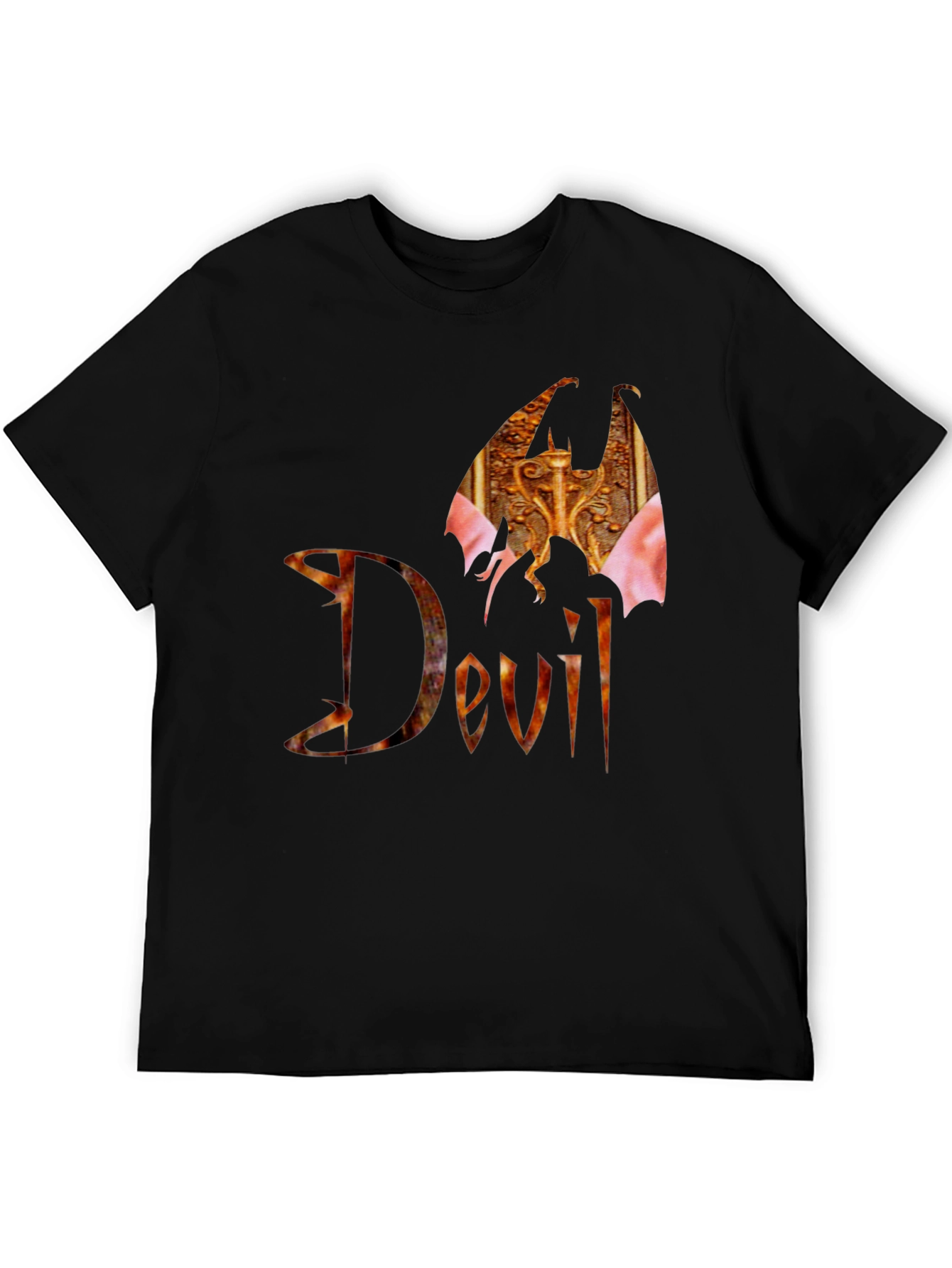 Devil Wings Graphic Black T-Shirt