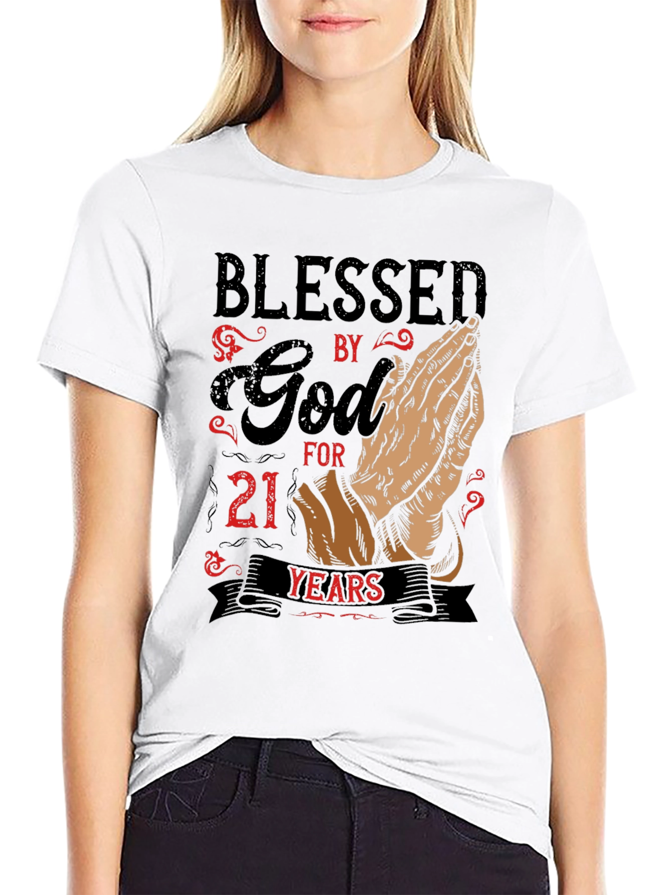 Blessed by God for 21 Years Graphic T-Shirt