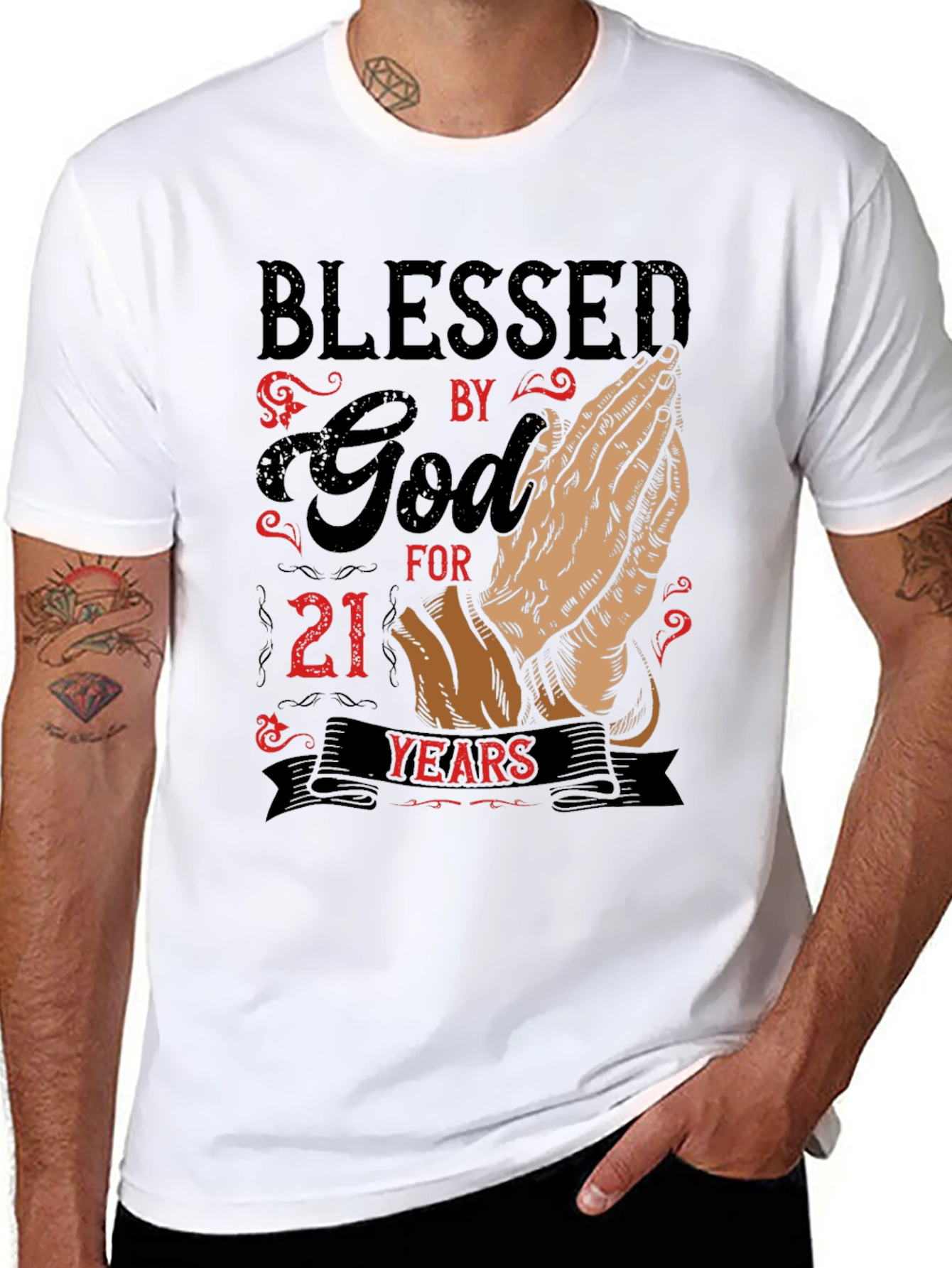 Blessed by God for 21 Years Graphic T-Shirt